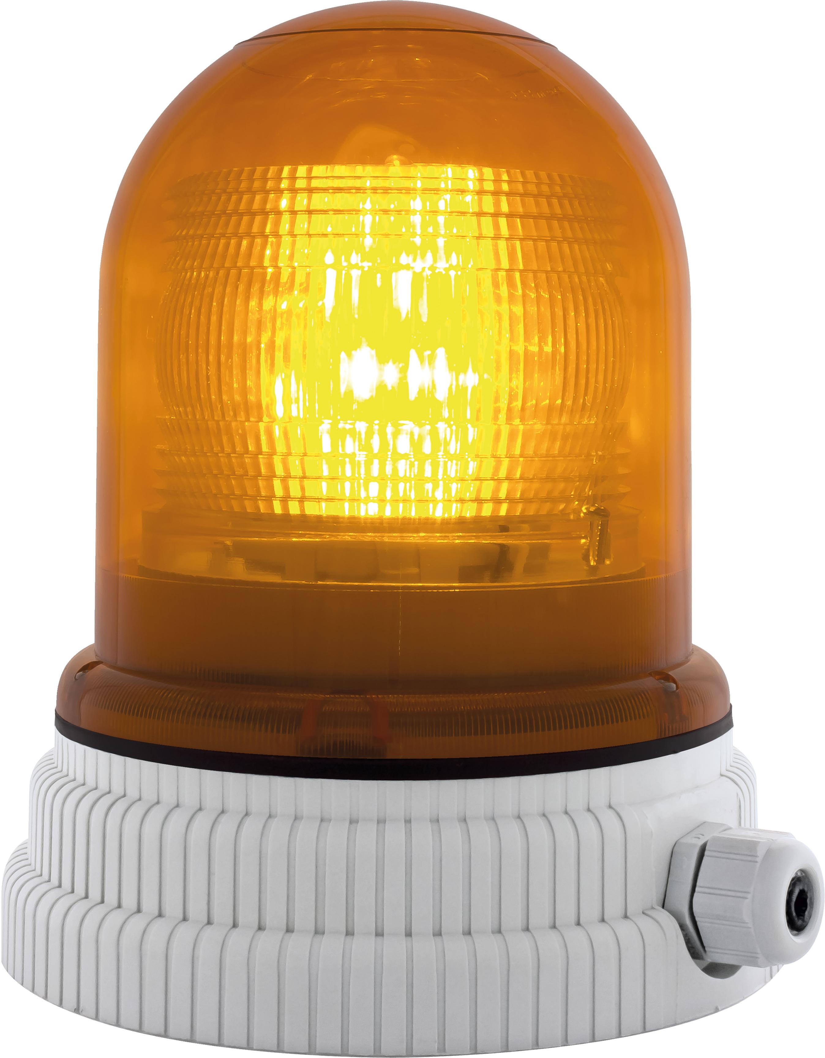 TYPE 200 Feu fixe/clignotant à led orange, IP55, V240AC, base grise