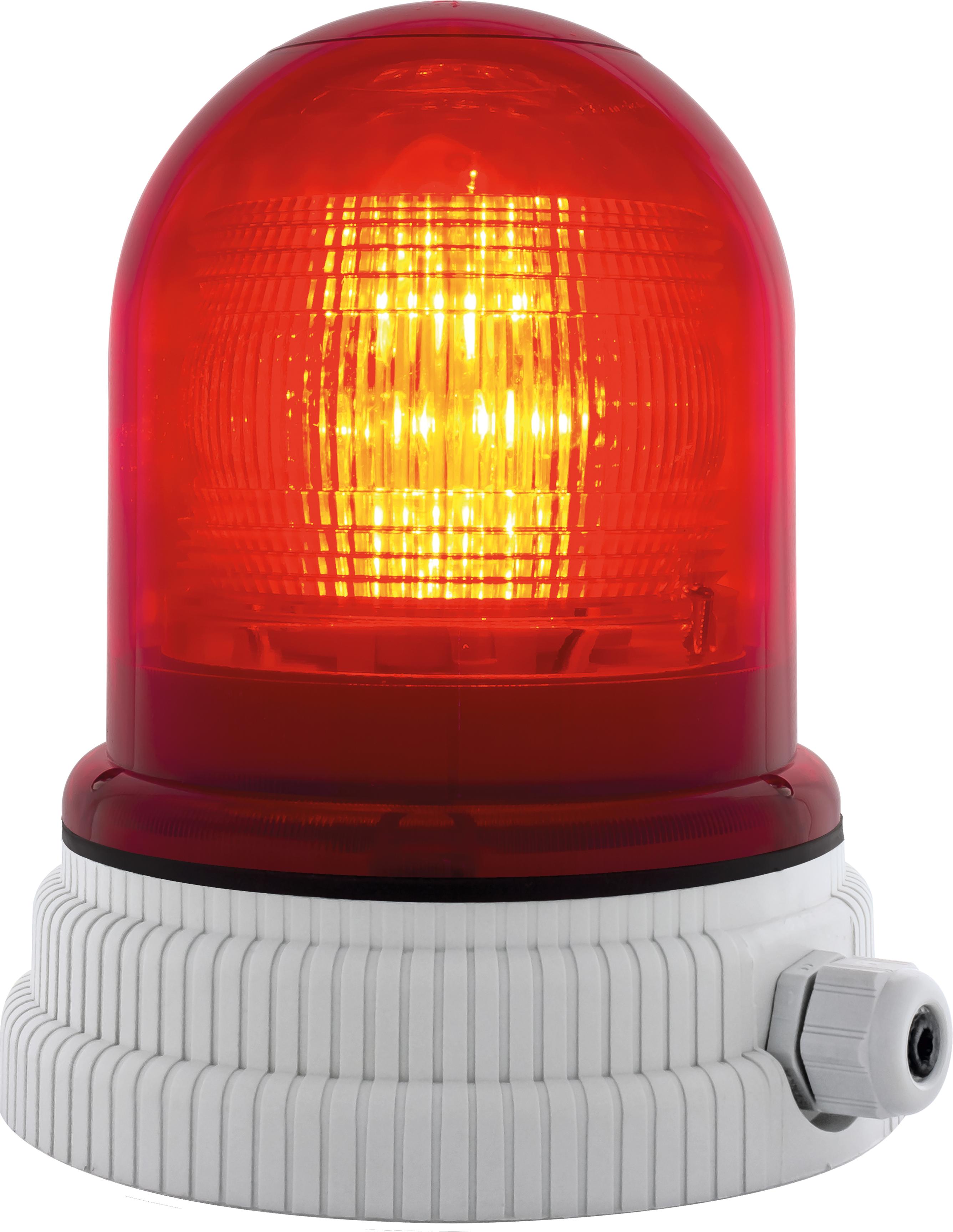 TYPE 200 Feu fixe/clignotant à led rouge, IP55, V240AC, base grise