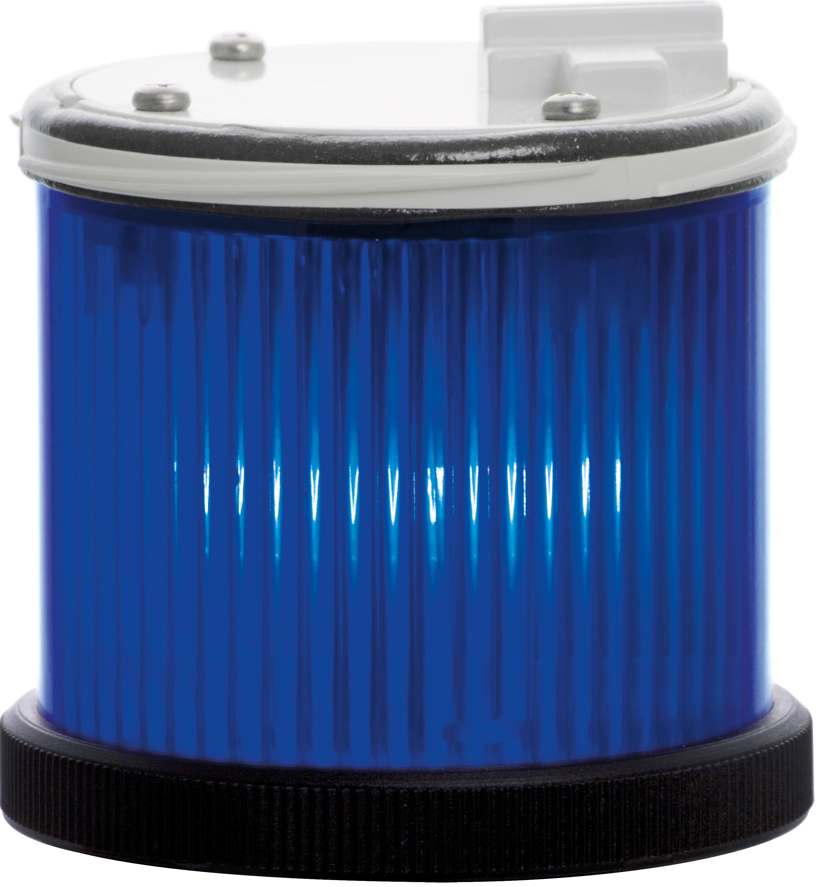 TWS STEADY : élément lumineux bleu - lumière fixe - V12/240ACDC - bague noire