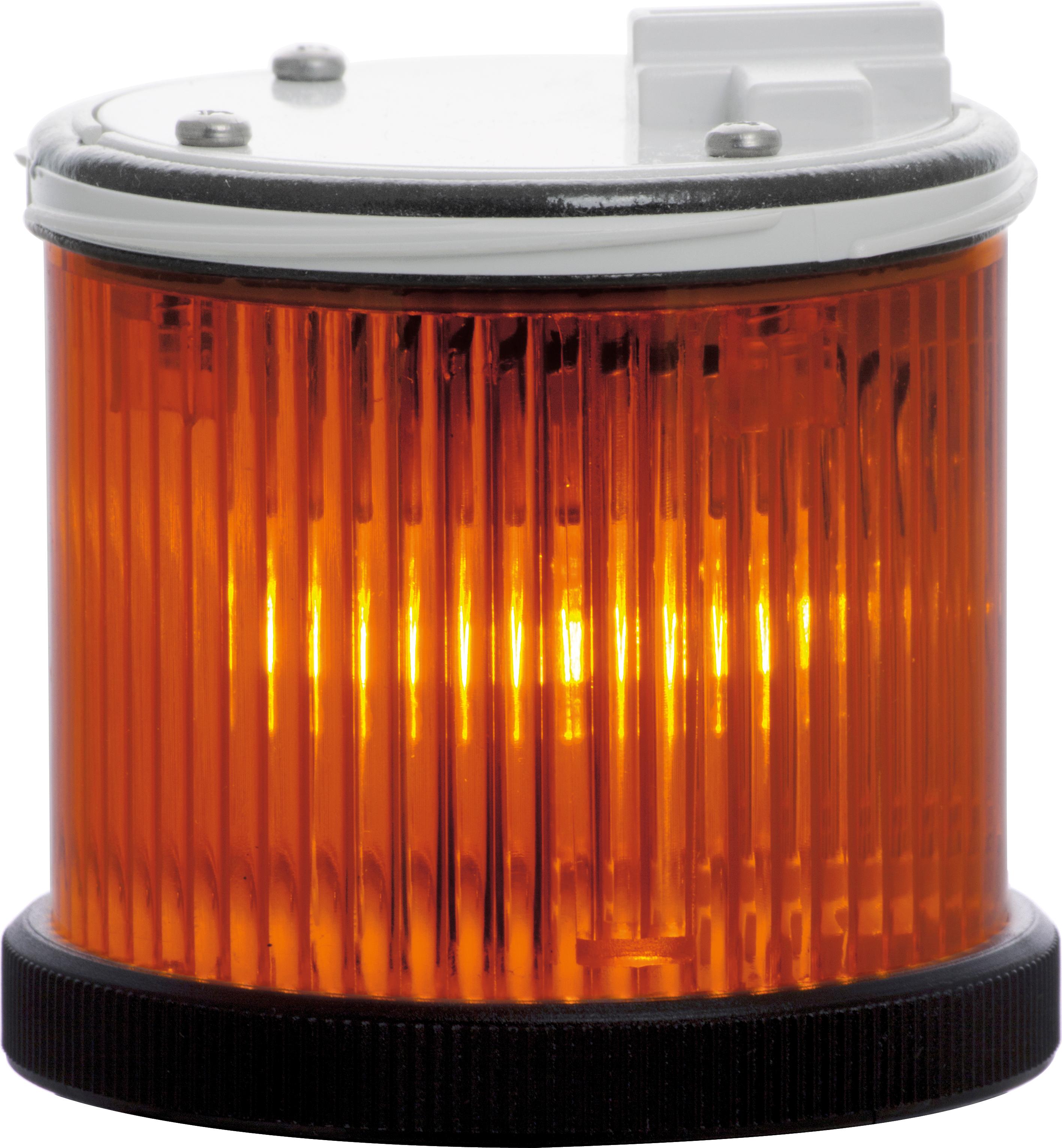 TWS STEADY : élément lumineux orange - lumière fixe - V12/240ACDC - bague noire
