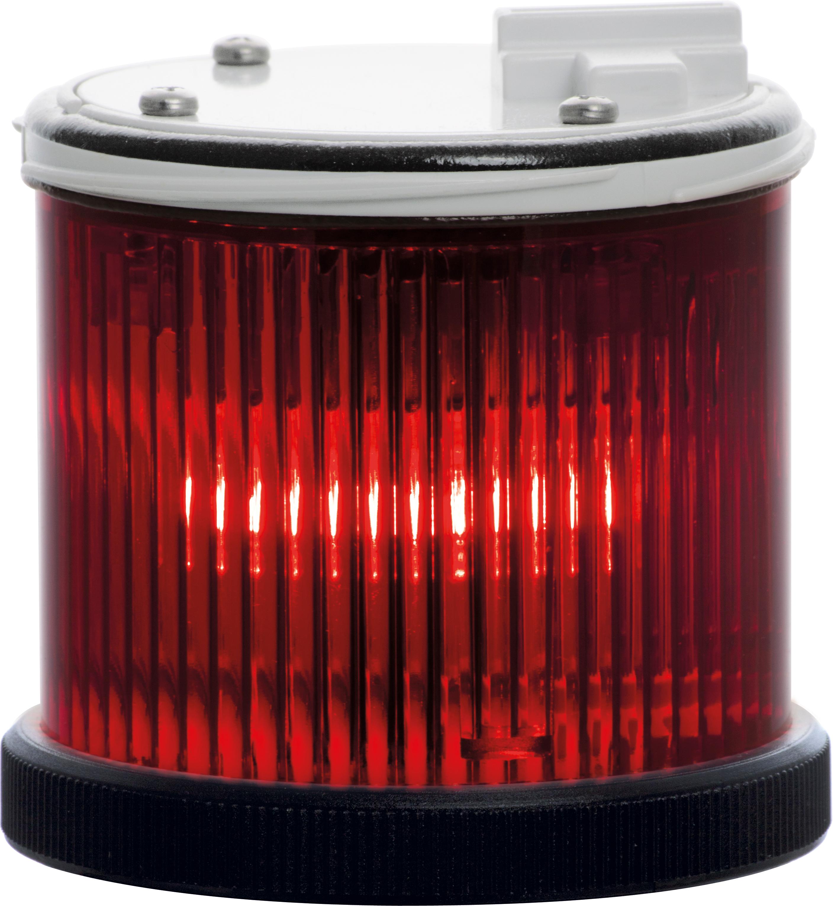 TWS STEADY : élément lumineux rouge - lumière fixe - V12/240ACDC - bague noire