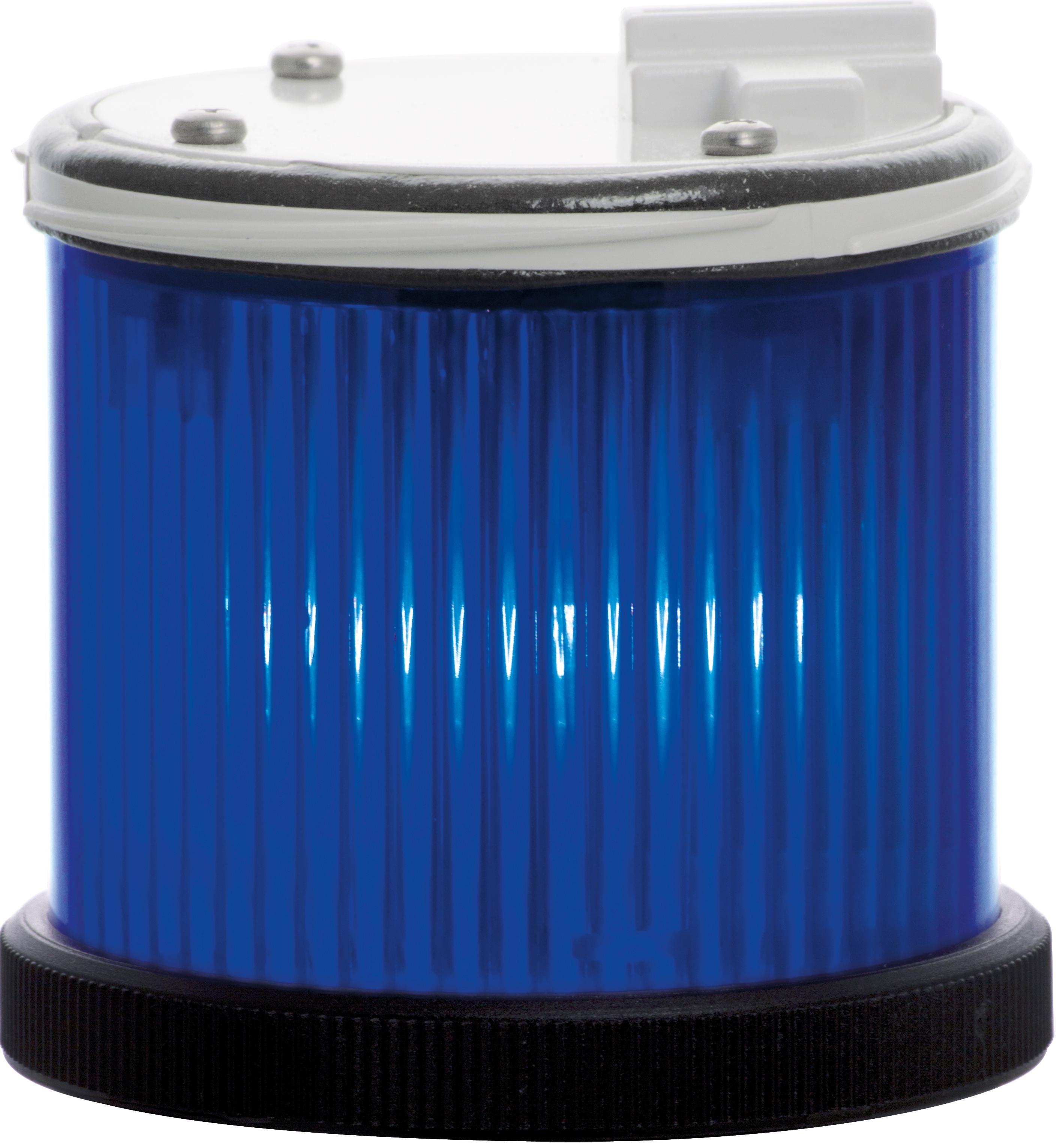 TWS FLASH : élément lumineux bleu - clignotant - IP66 - V12/48DC - bague noire