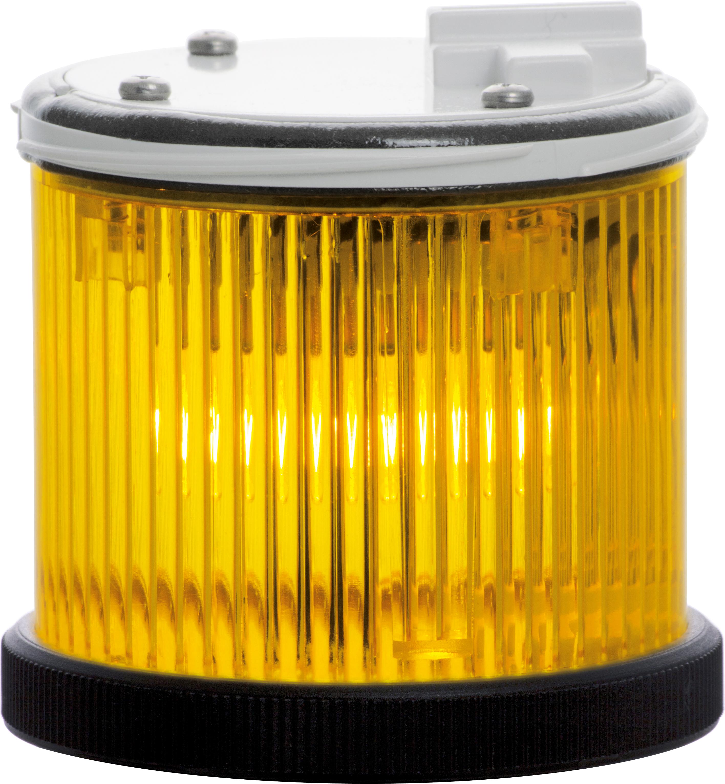 TWS FLASH : élément lumineux jaune - clignotant - IP66 - V12/48DC - bague noire