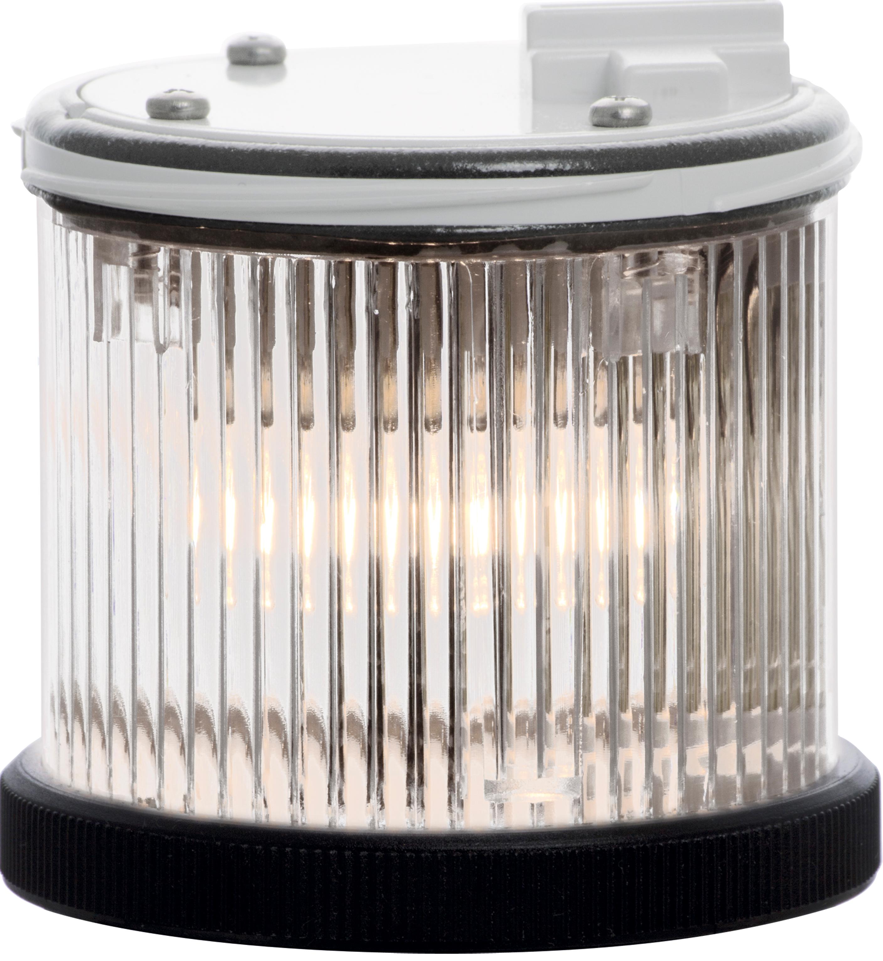 TWS FLASH : élément lumineux blanc - clignotant - IP66 - V12/48DC - bague noire