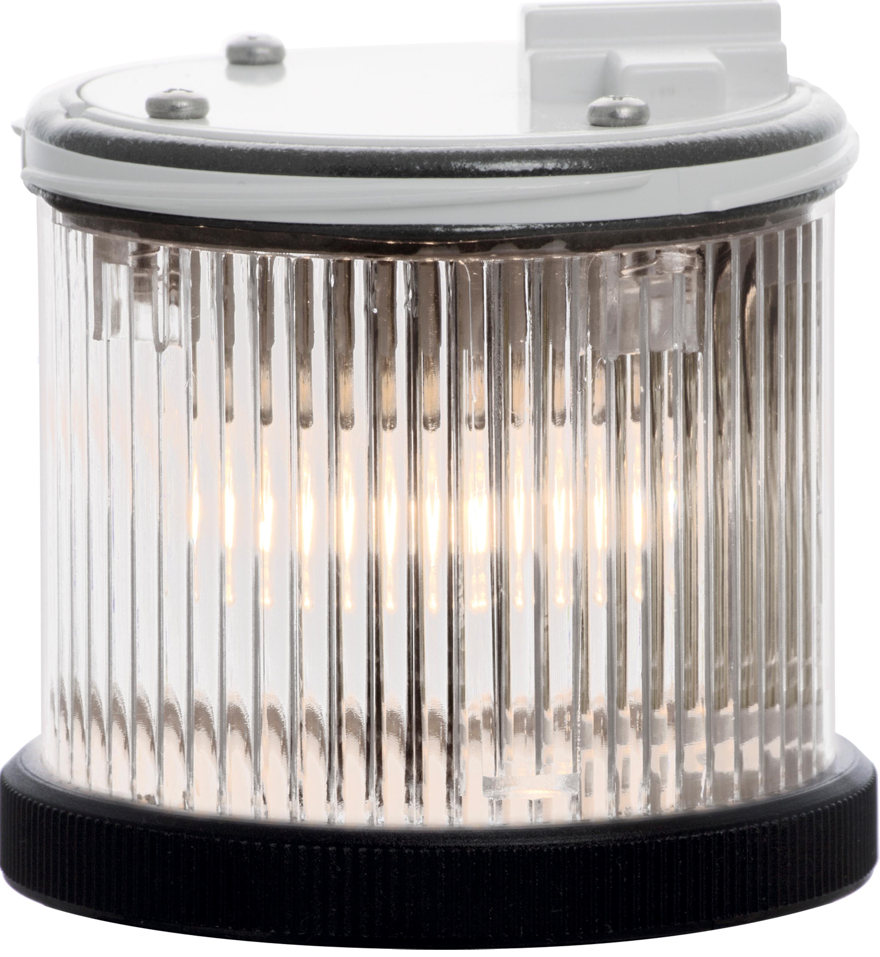 TWS FLASH : élément lumineux blanc - clignotant - V24/240AC - bague noire