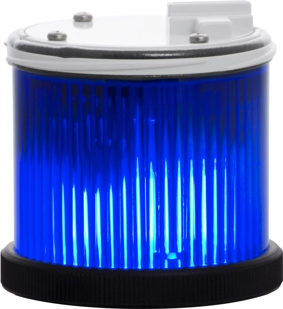 TWS X : élément lumineux bleu - xénon - flash - IP66 - V24DC - bague noire