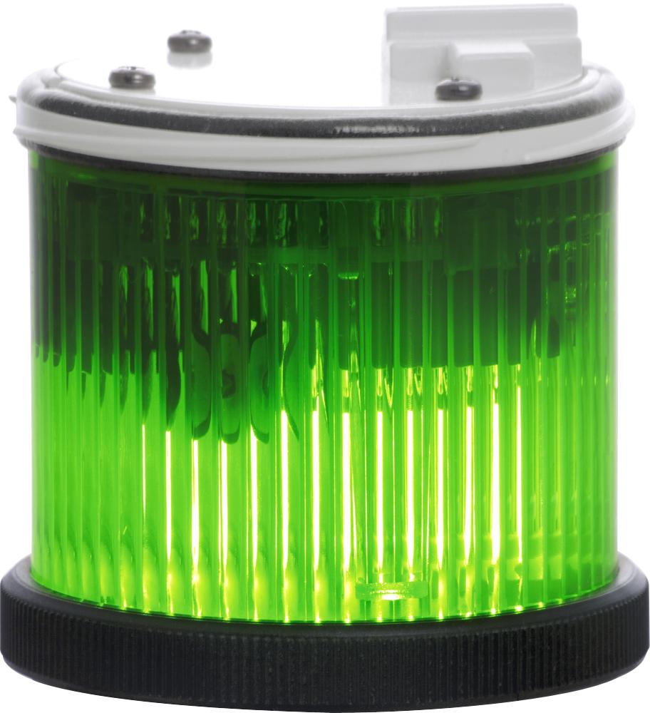 TWS X : élément lumineux vert- xénon - flash - IP66 - V240AC - bague noire