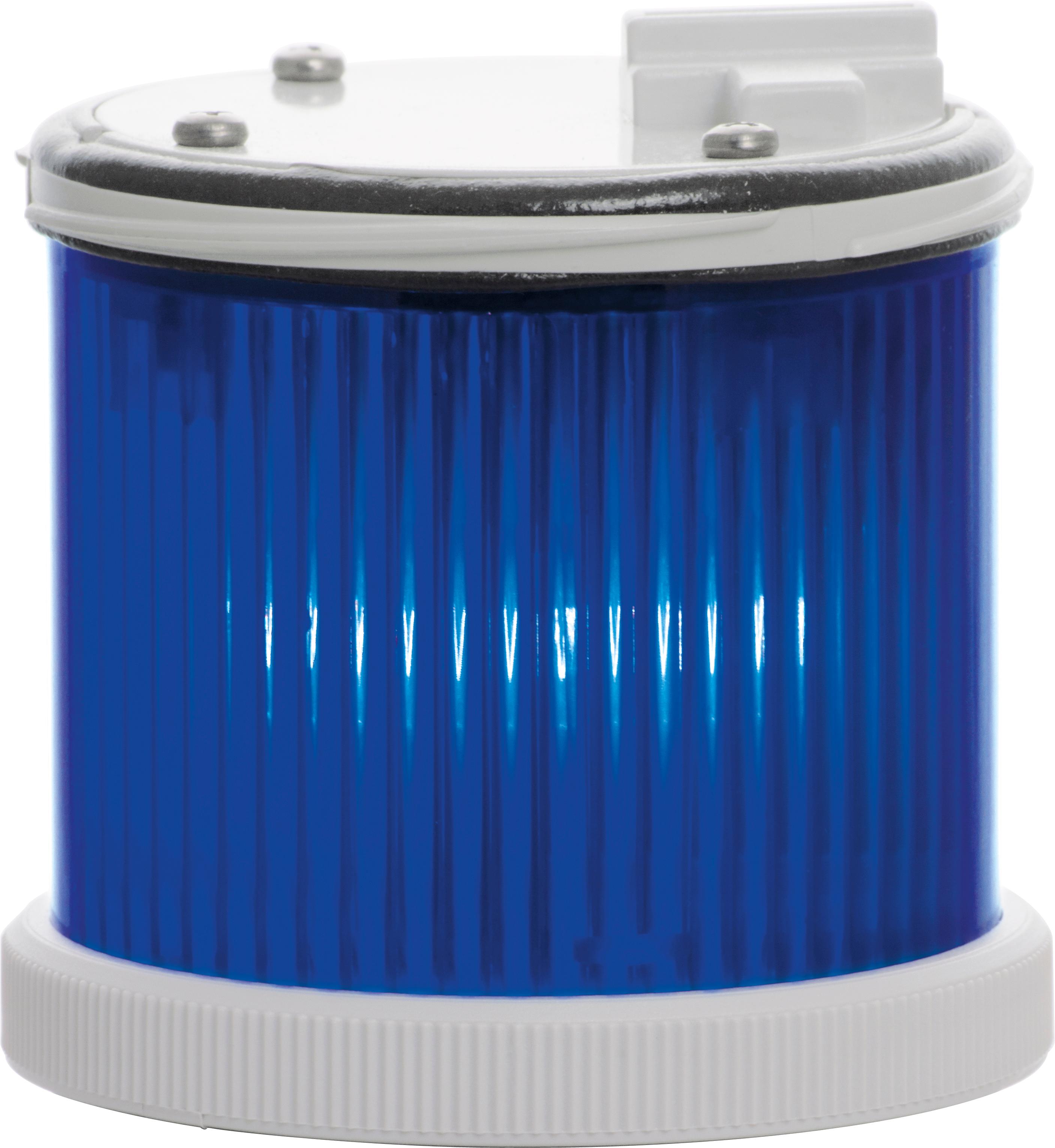 TWS FLASH : élément lumineux bleu - clignotant - IP66 - V12/48DC - bague grise