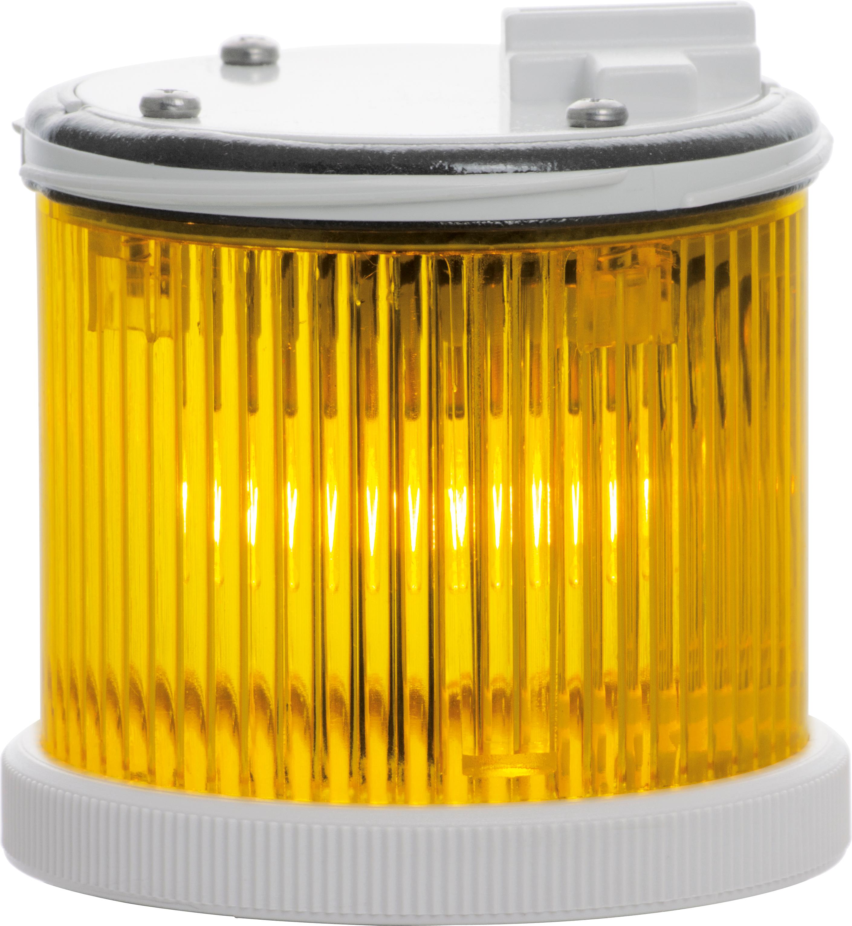 TWS FLASH : élément lumineux jaune - clignotant - IP66 - V12/48DC - bague grise