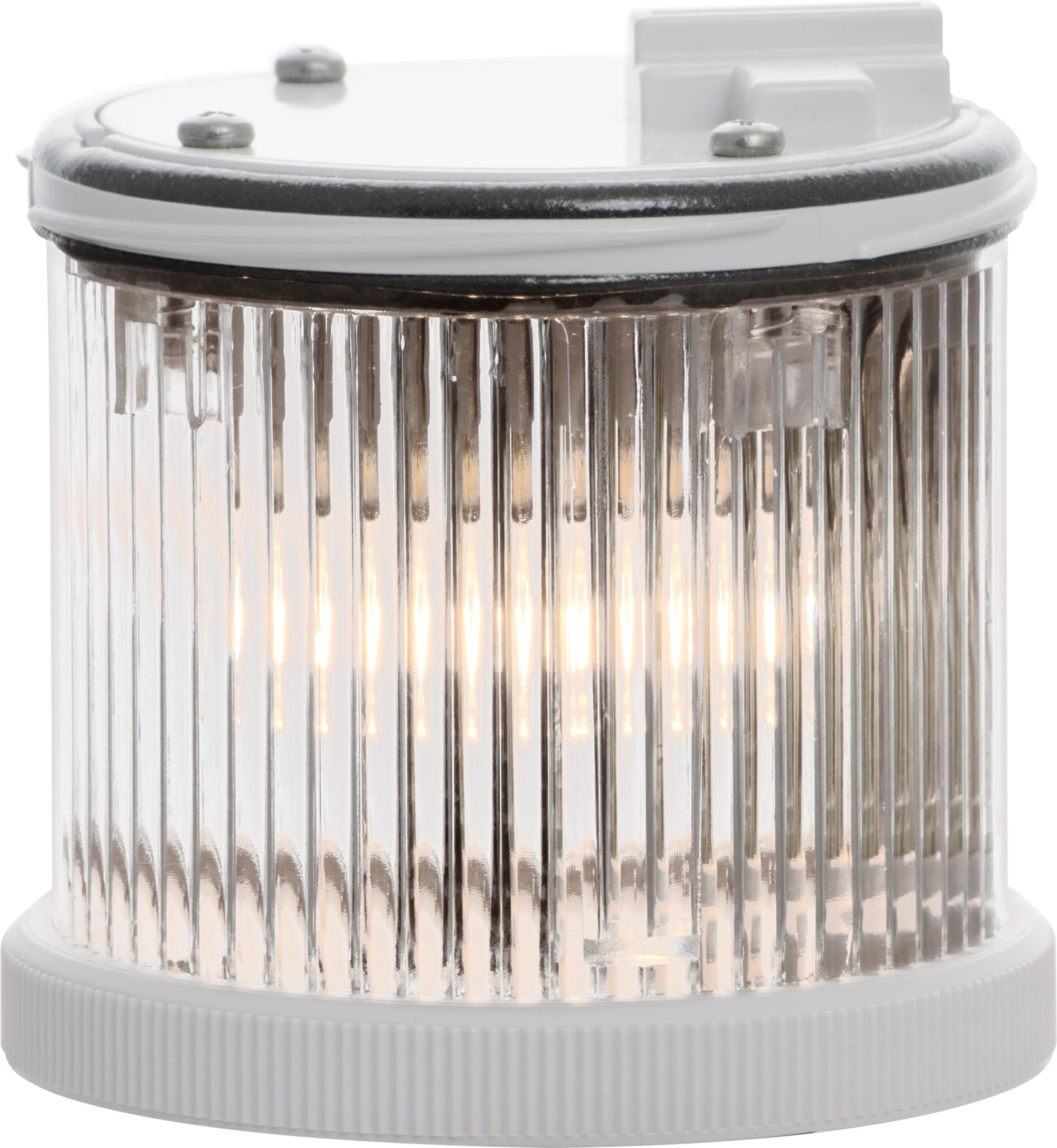 TWS FLASH : élément lumineux blanc - clignotant - IP66 - V12/48DC - bague grise