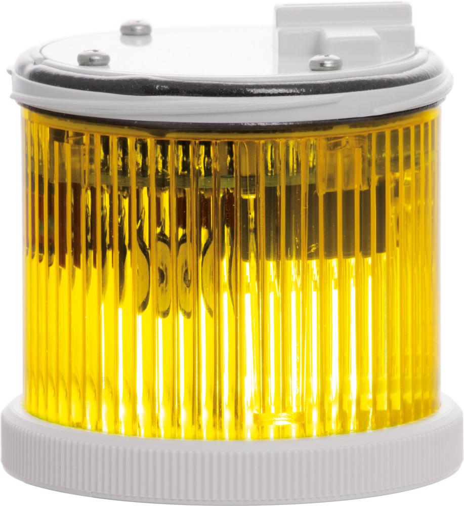 TWS X : élément lumineux jaune - xénon - flash - IP66 - V24DC - bague grise