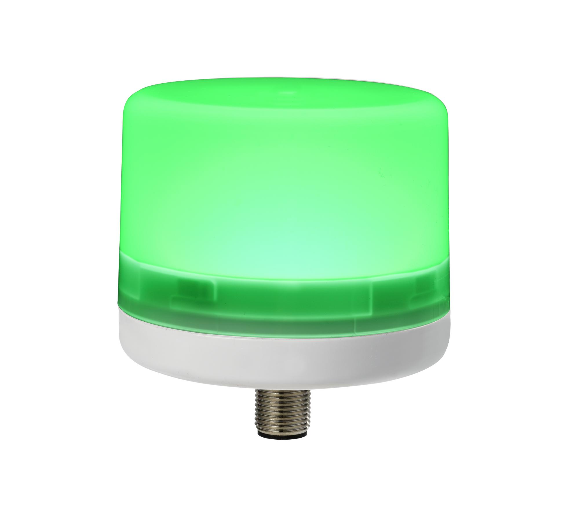 E-LITE : balise LED Vert IP66 24VDC QC M12
