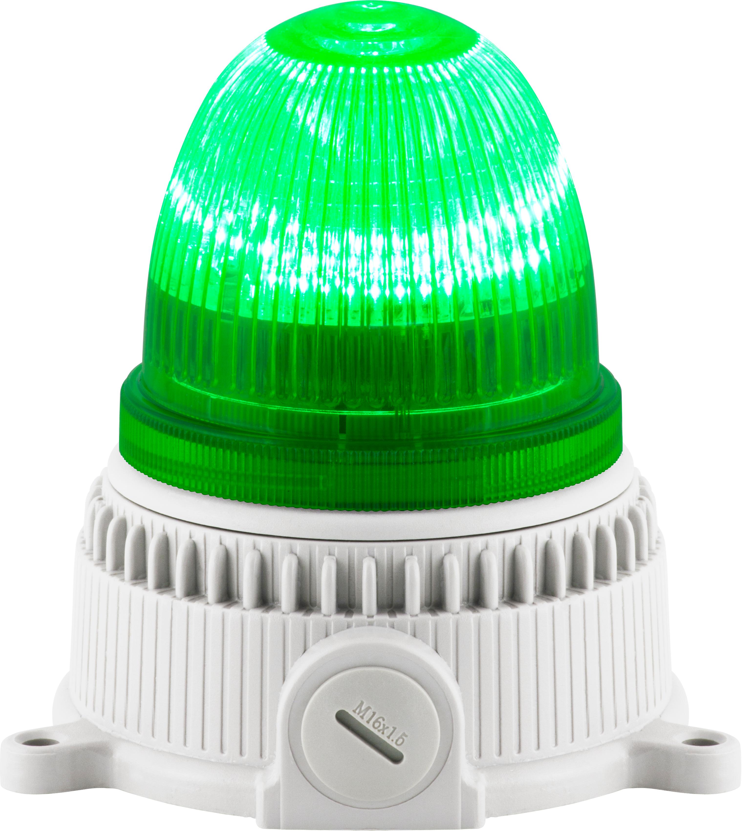 OVOLUX X M vert, feu à éclats, feu au xénon, IP65, V24ACDC, base grise