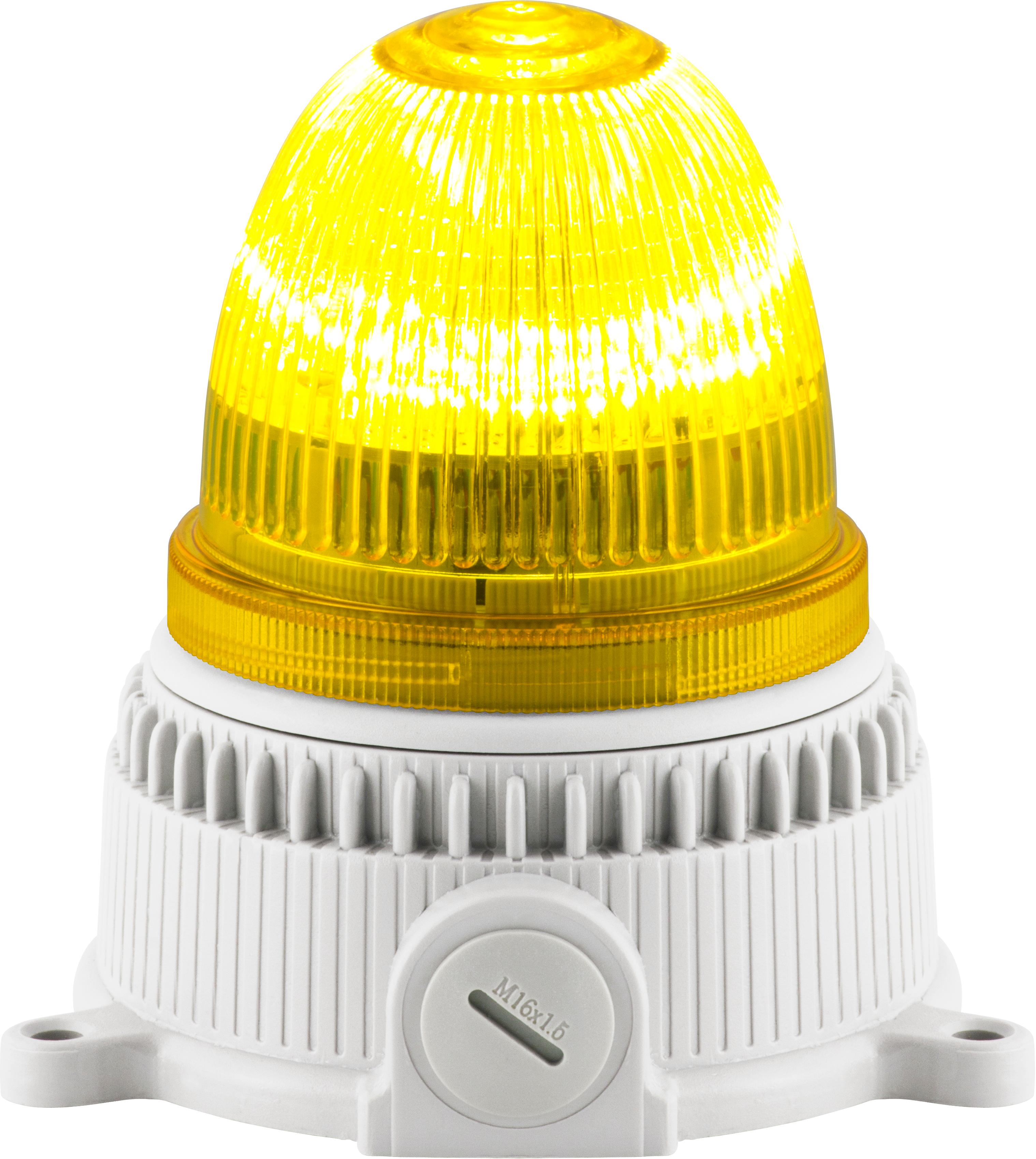 OVOLUX X M jaune, feu à éclats, feu au xénon, IP65, V24ACDC, base grise