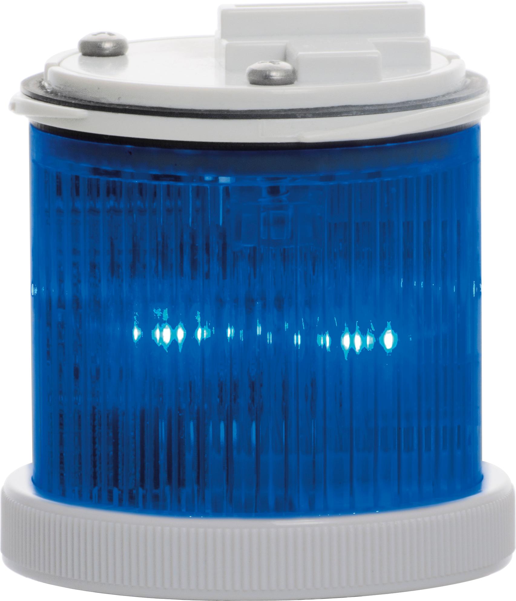 MINITWS LED : élément lumineux bleu - fixe/flash - lentille colorée - 110VAC