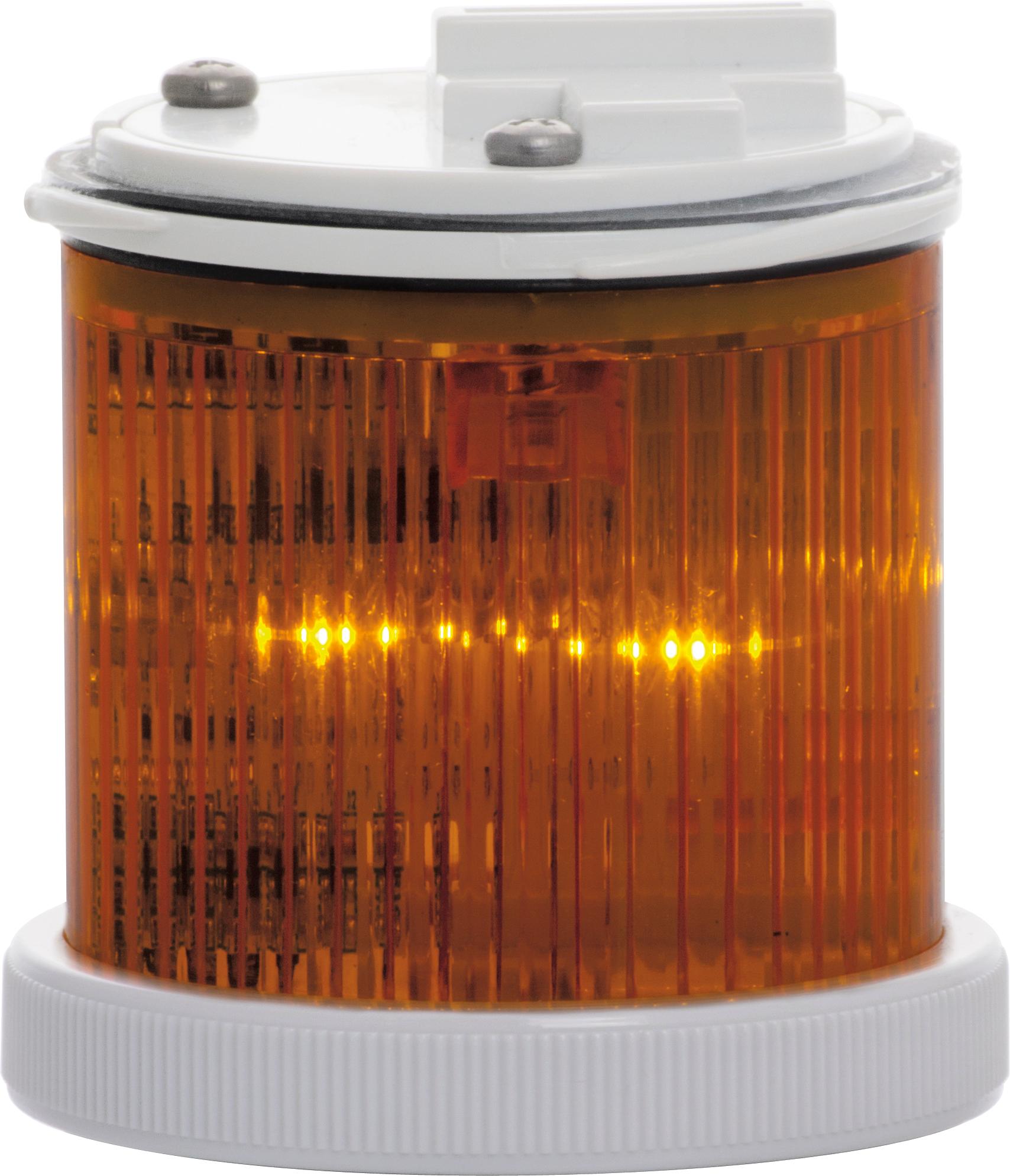 MINITWS LED : élément lumineux orange - fixe/flash - lentille colorée - 240VAC