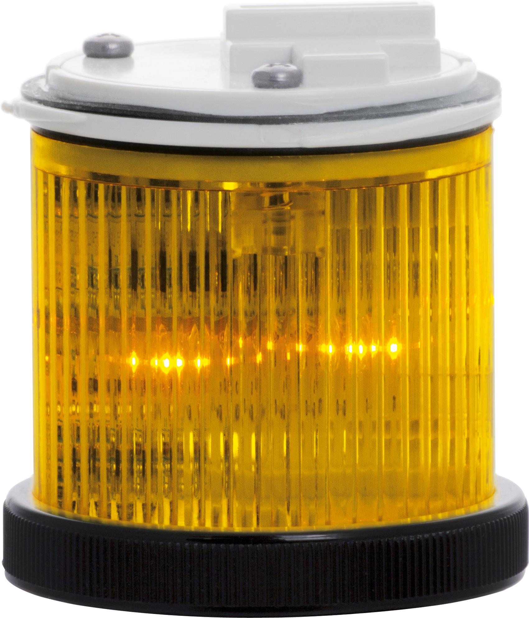 MINITWS LED : élément lumineux jaune - fixe/flash - lentille colorée - 24VACDC