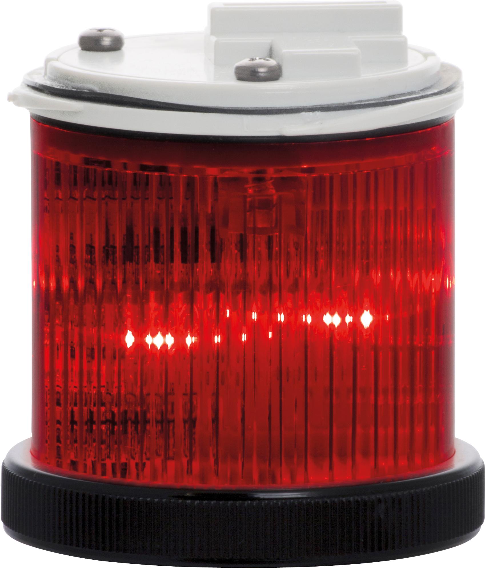 MINITWS LED : élément lumineux rouge - fixe/flash - lentille colorée - 110VAC