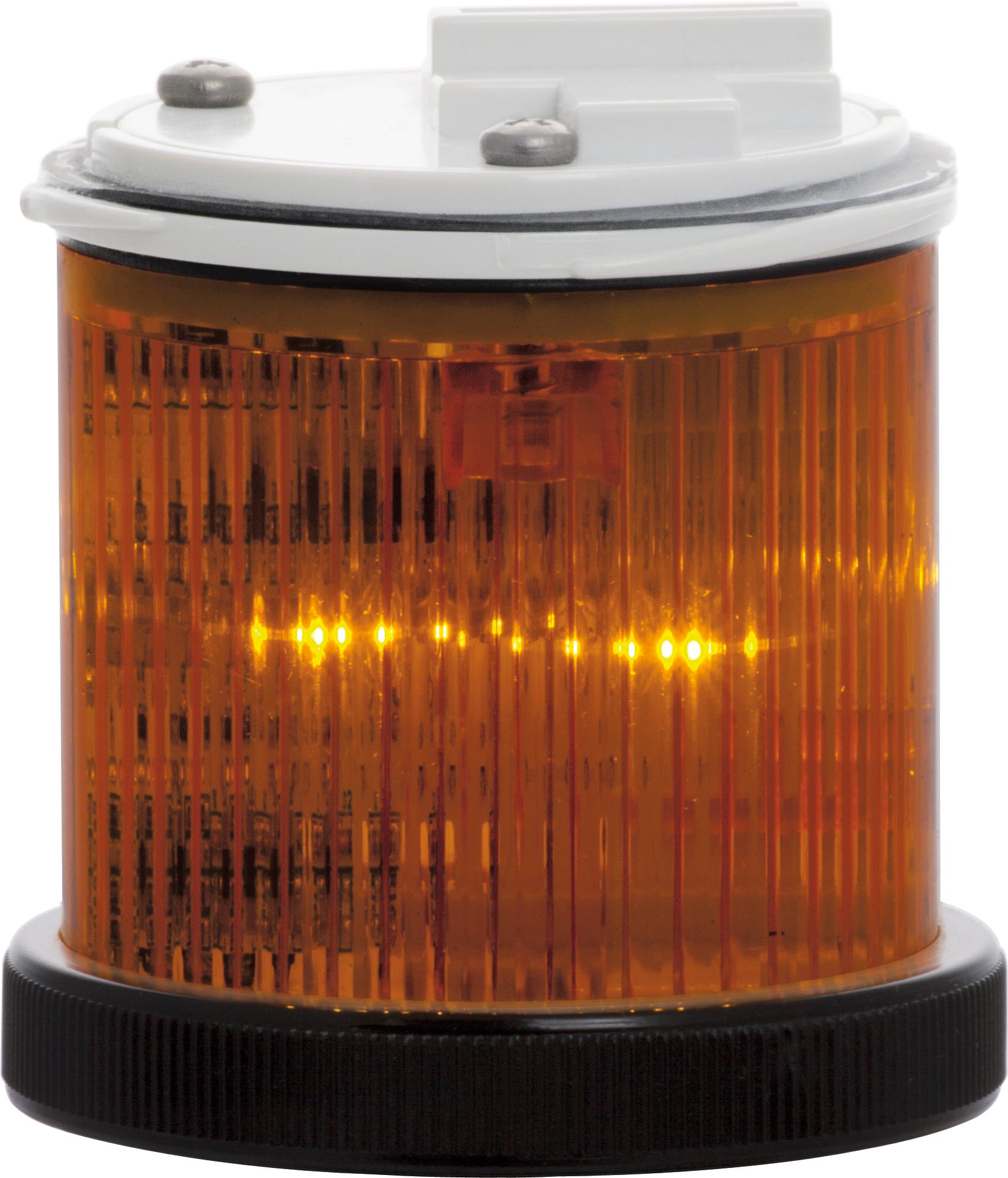 MINITWS LED : élément lumineux orange - fixe/flash - lentille colorée - 240VAC