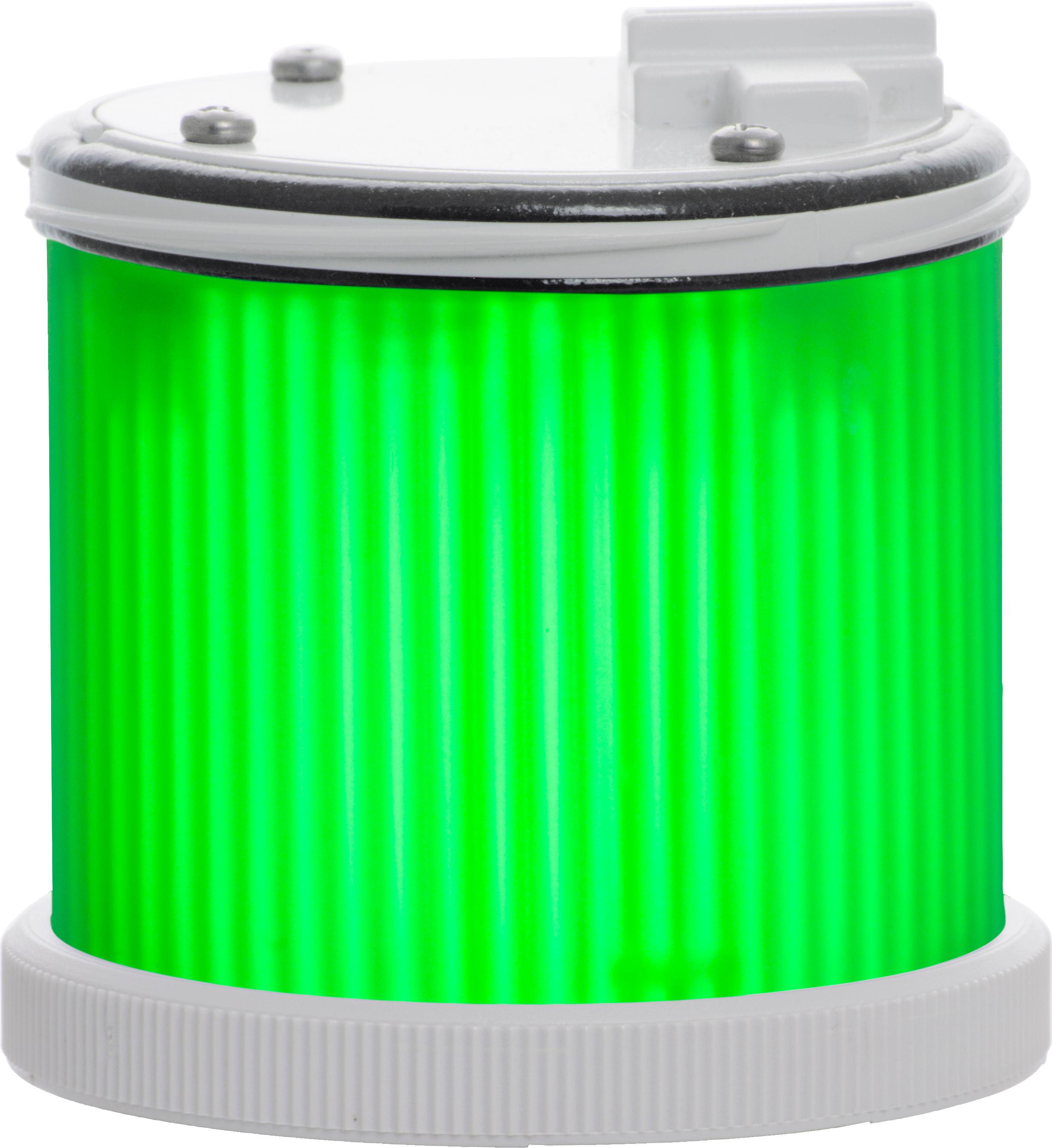 TWS LED : élément lumineux vert - lumière fixe - lentille opaque - V24ACDC