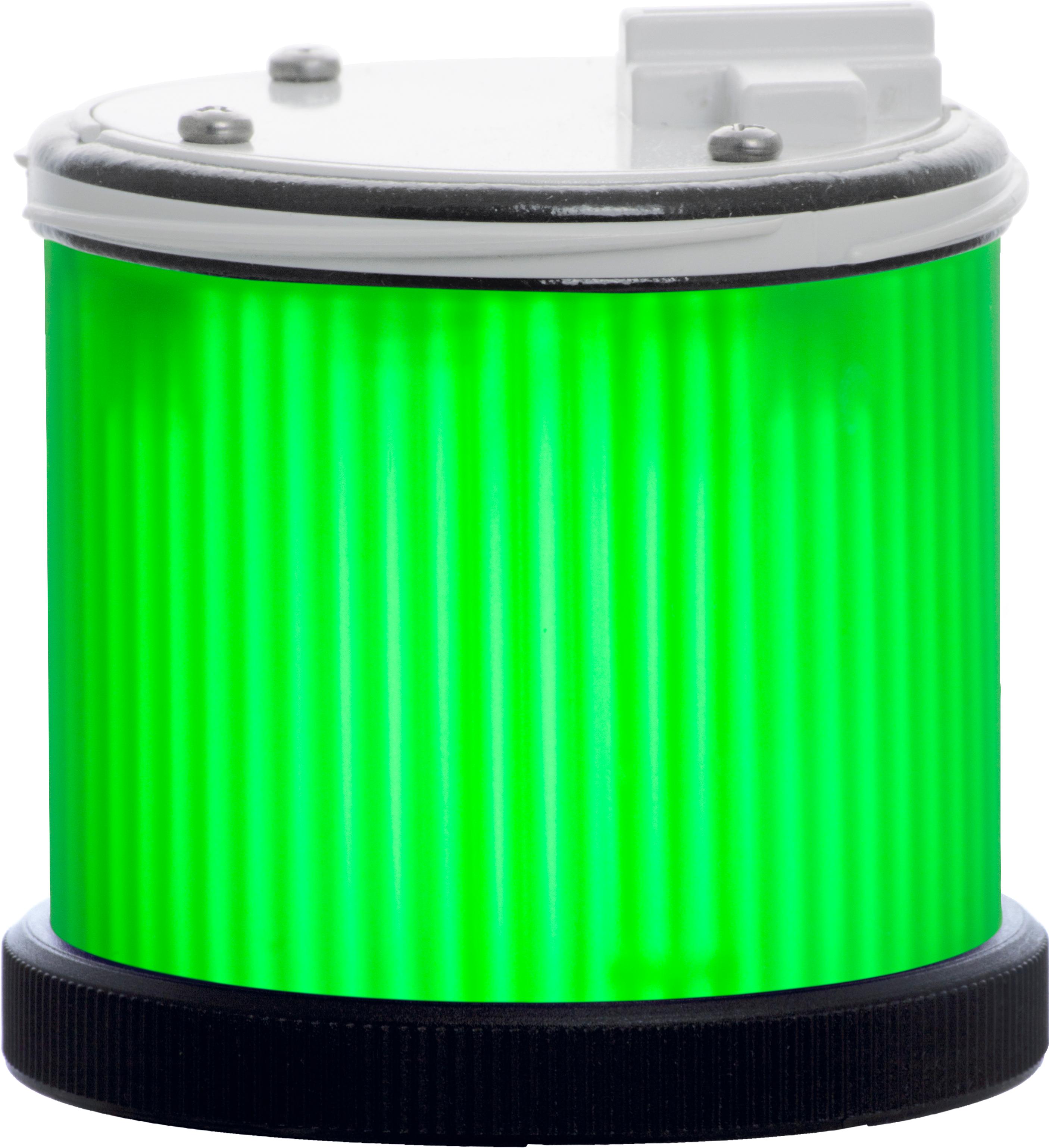 TWS LED : élément lumineux vert - lumière fixe - lentille opaque - V24ACDC