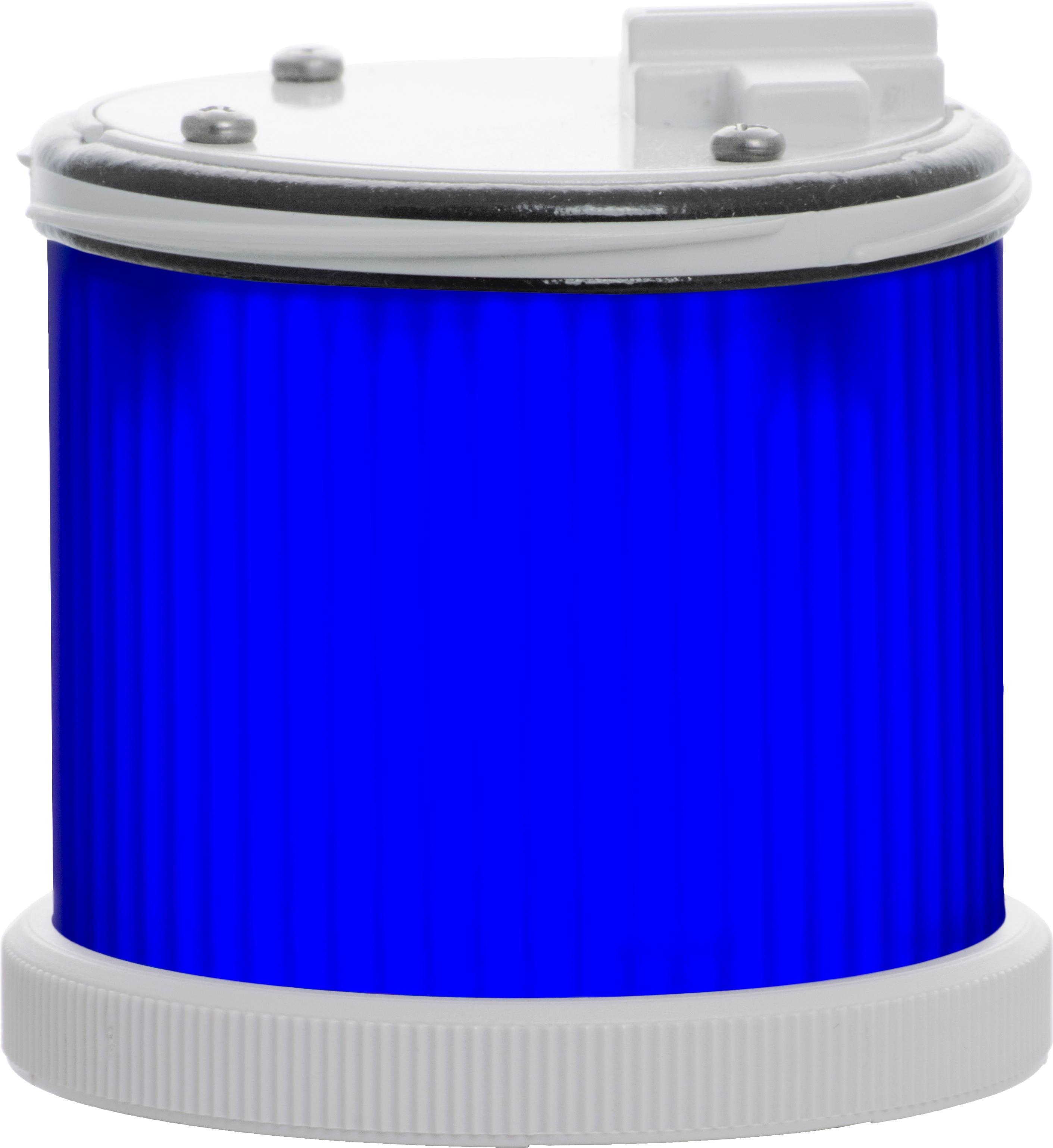 TWS LED : élément lumineux bleu - effet fixe/flash - lentille opaque - 110VAC