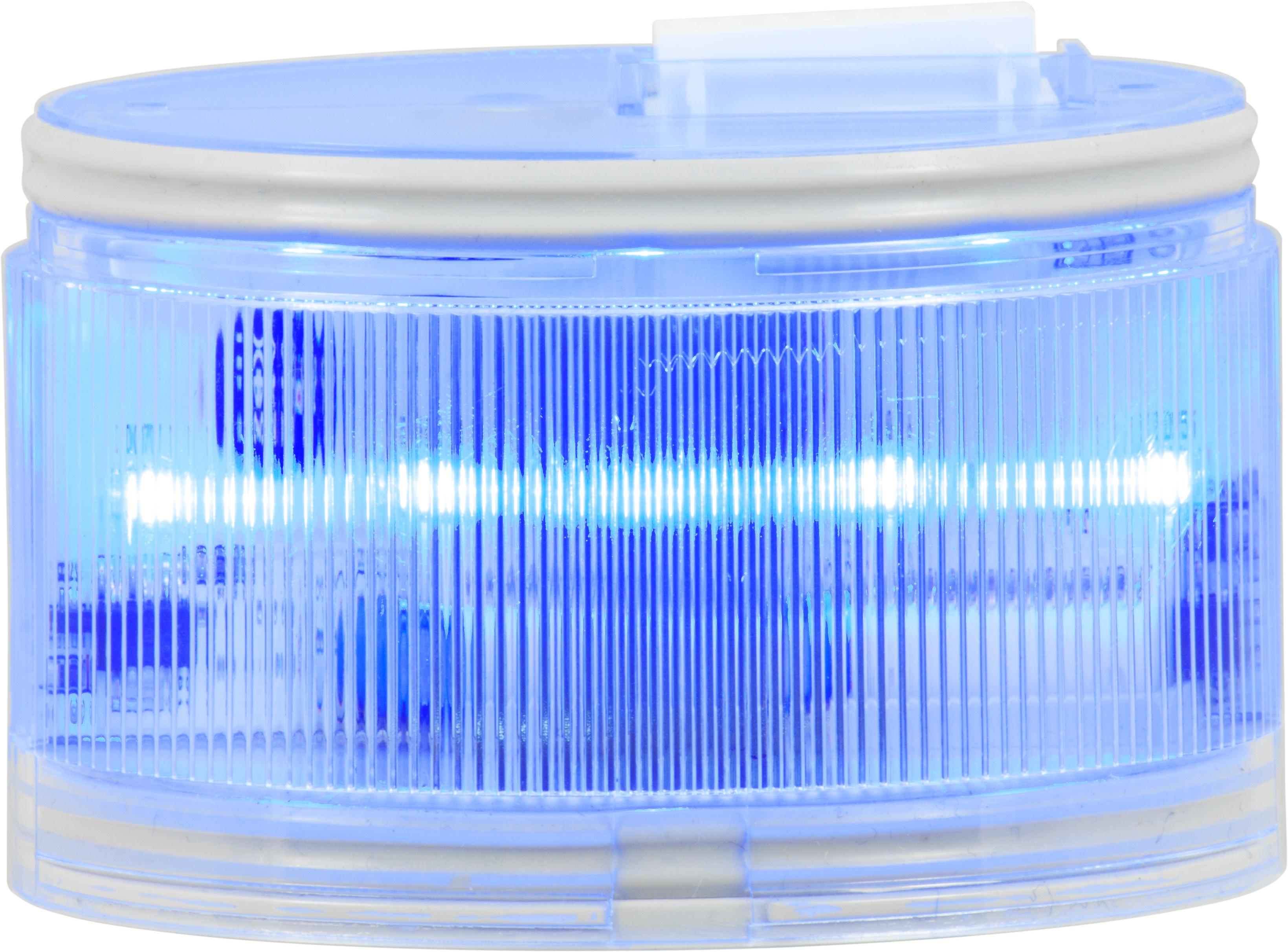ELYPS LM : élément lumineux bleu - lumière fixe - lentille transparente - 24V