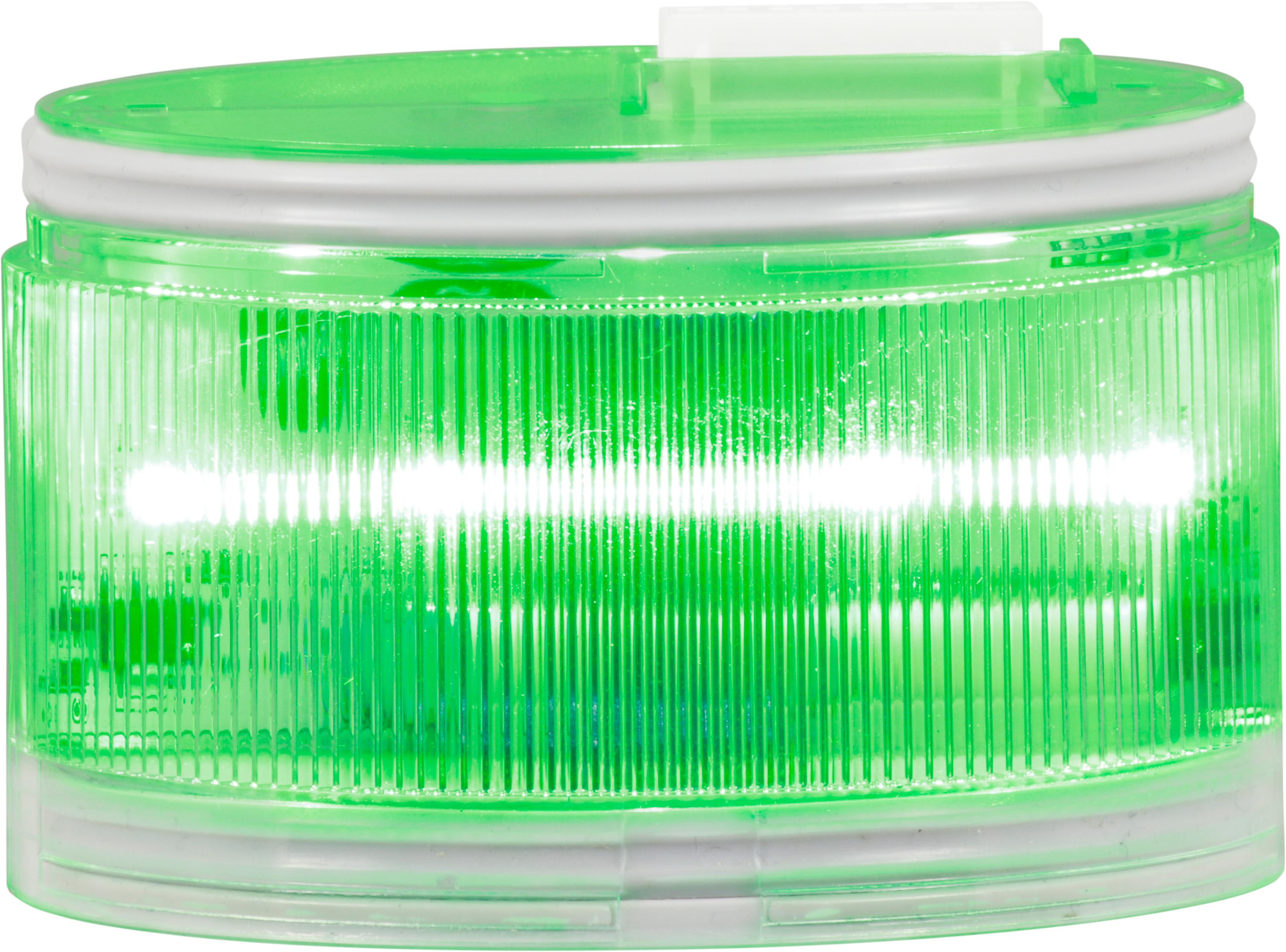 ELYPS LM : élément lumineux vert- lumière fixe - lentille transparente - 24V
