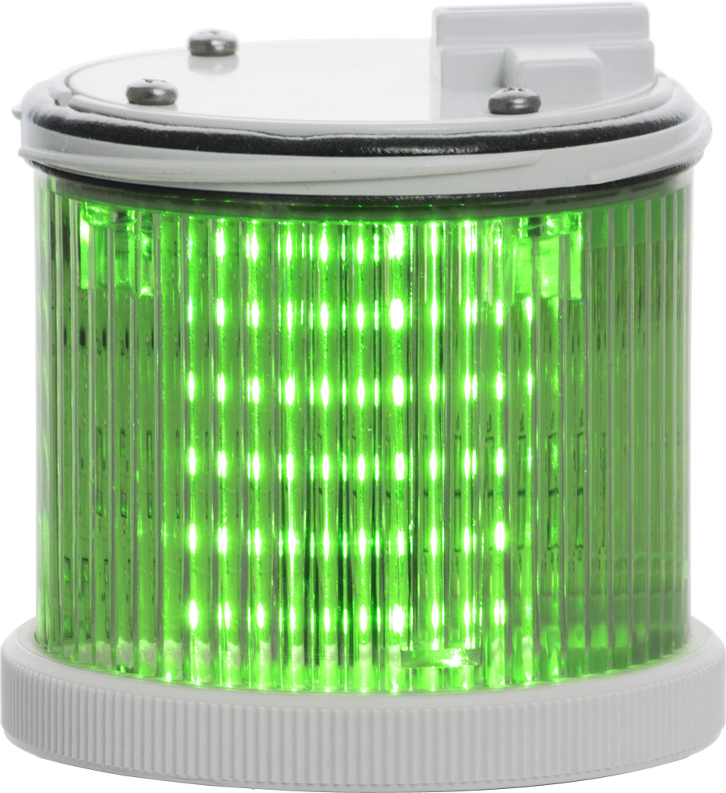 TWS LED : élément extra lumineux vert - fixe/flash - lentille transparente