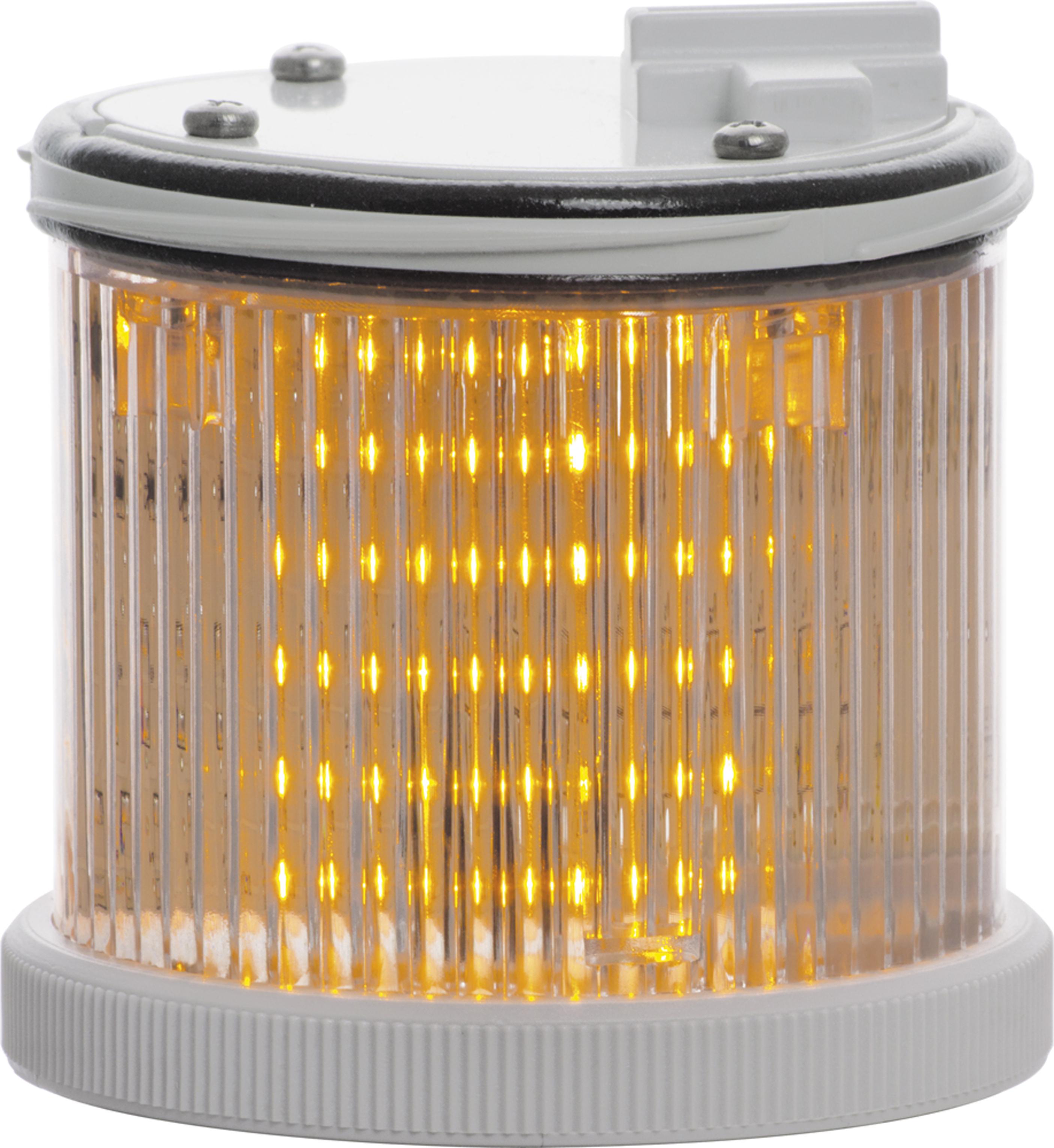 TWS LED : élément lumineux orange - fixe/flash - lentille transparente- V110AC
