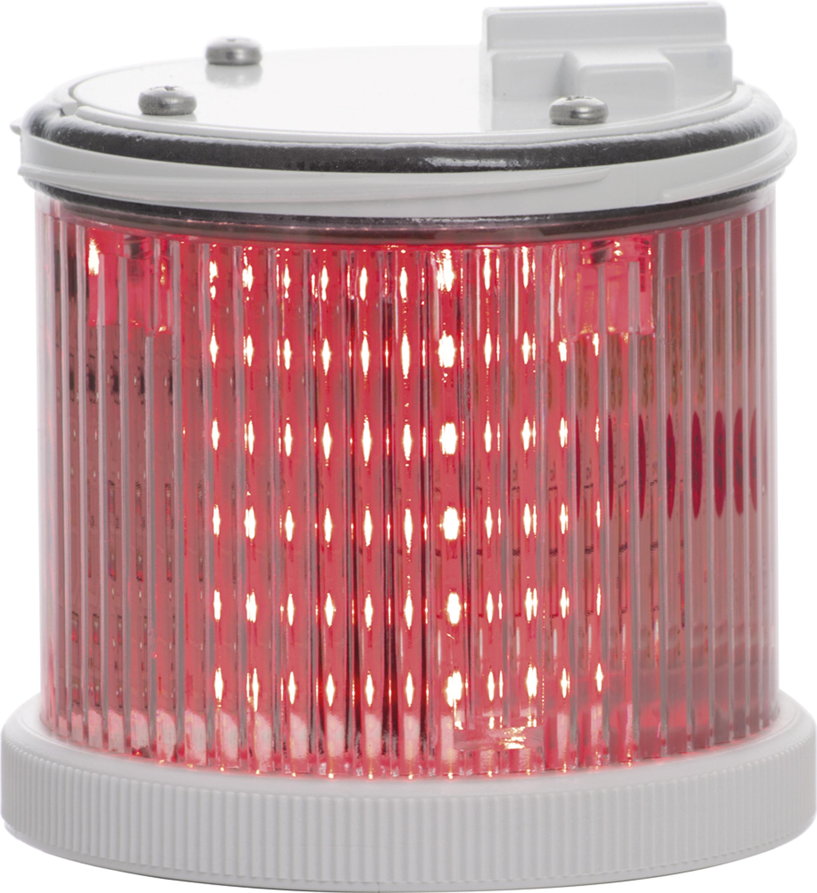 TWS LED : élément lumineux rouge - fixe/flash - lentille transparente- V110AC