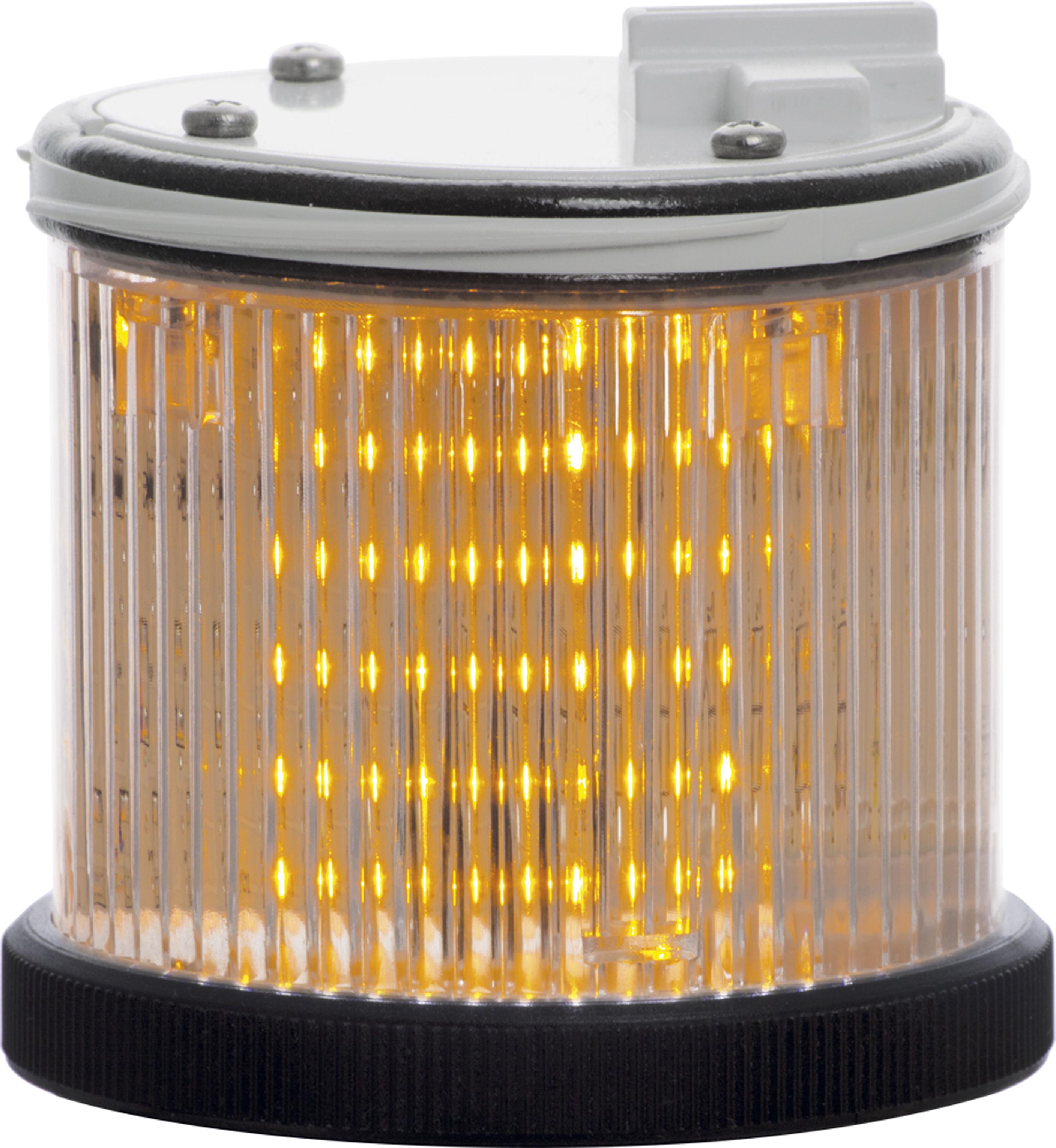TWS LED : élément lumineux orange - fixe/flash - lentille transparente- V24ACDC