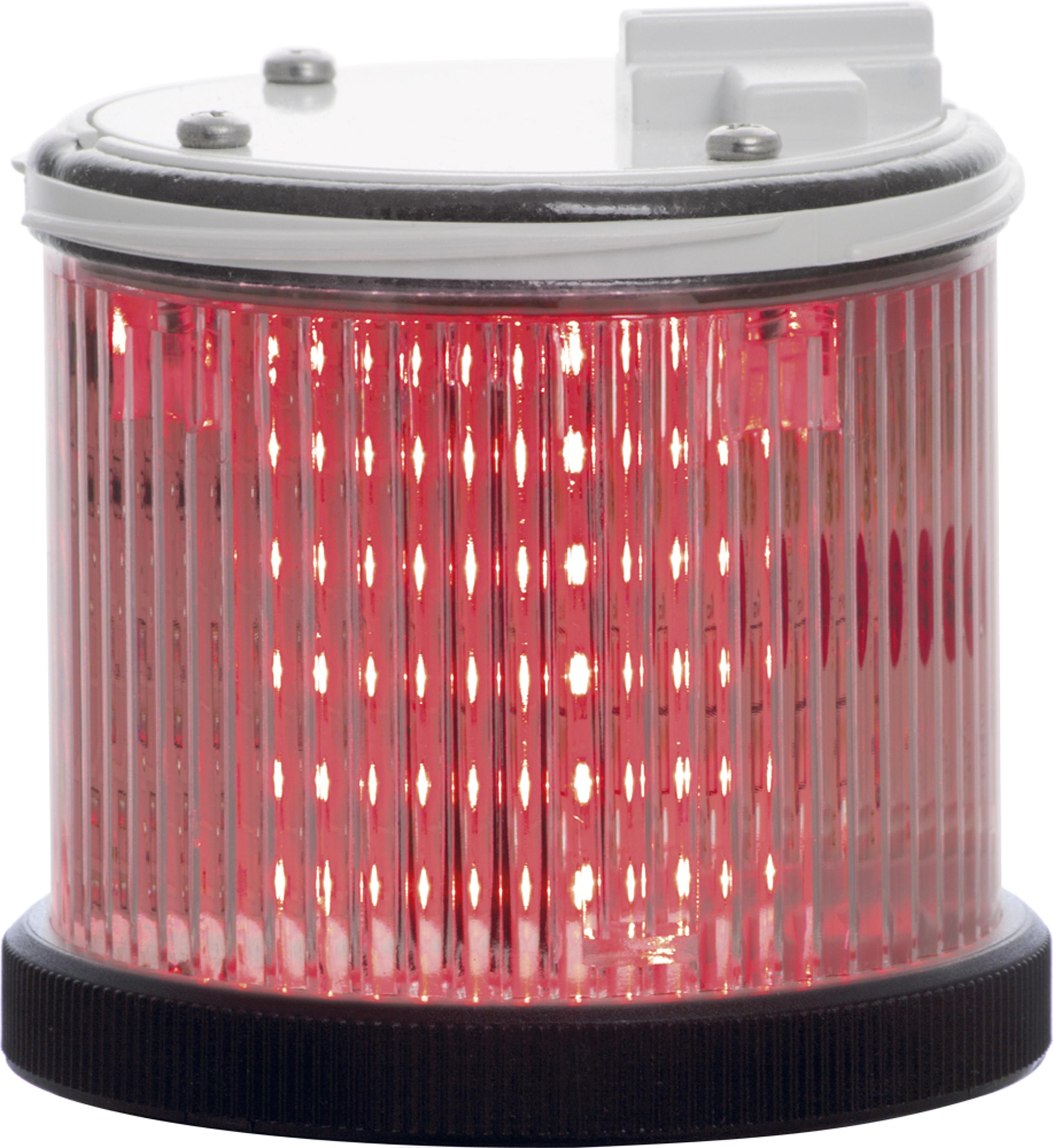TWS LED : élément lumineux rouge - fixe/flash - lentille transparente- V110AC