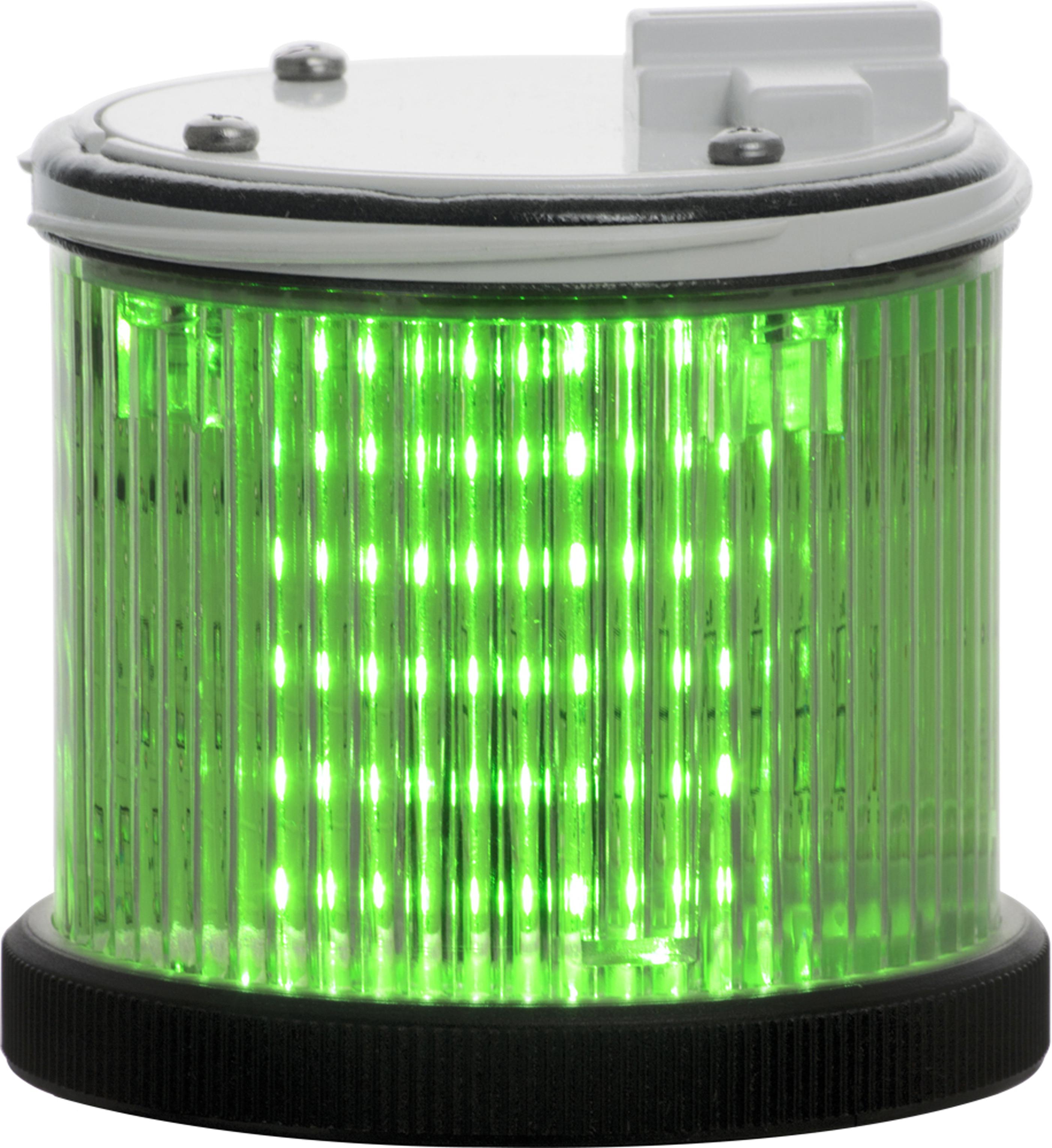 TWS LED : élément lumineux vert - fixe/flash - lentille transparente- V240AC