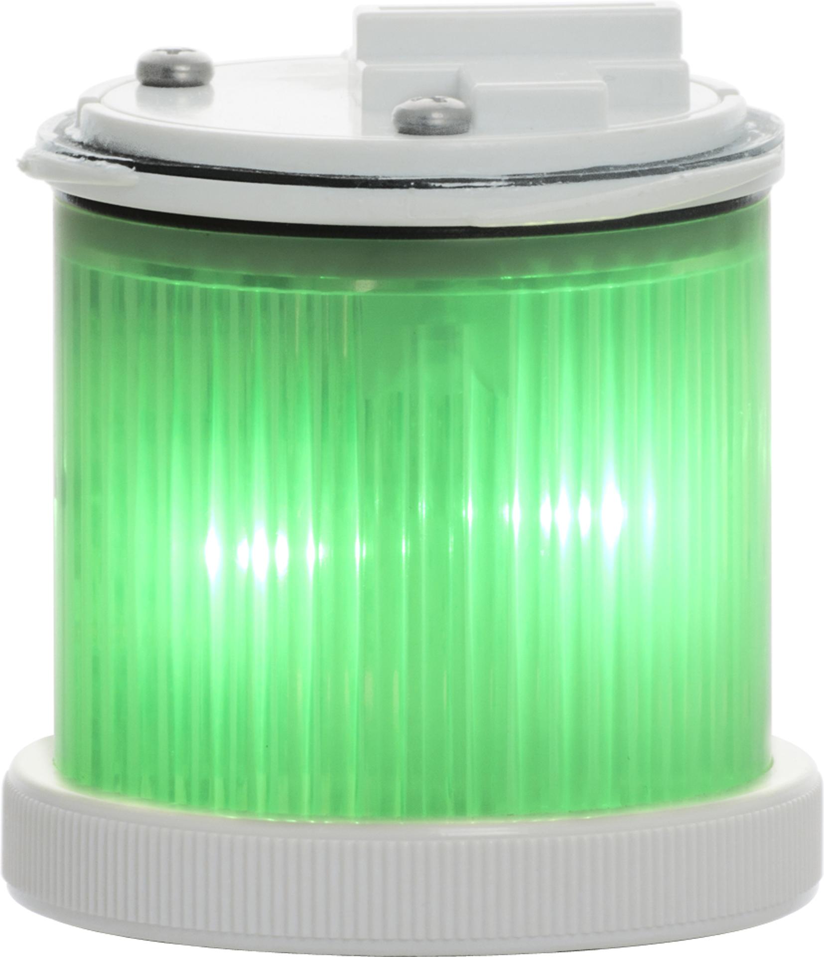 MINITWS LED : élément lumineux vrt - fixe/flash - lentille transparente - V240AC