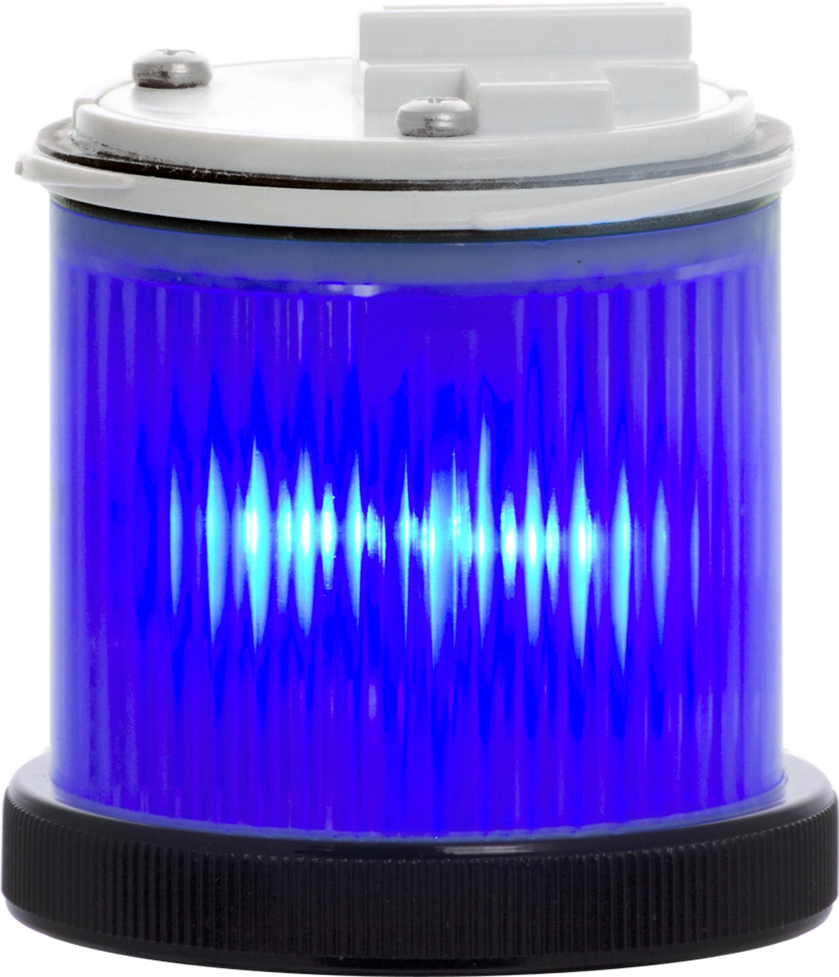 MINITWS LED : élément lumineux ble - fixe/flash - lentille transparente - V240AC