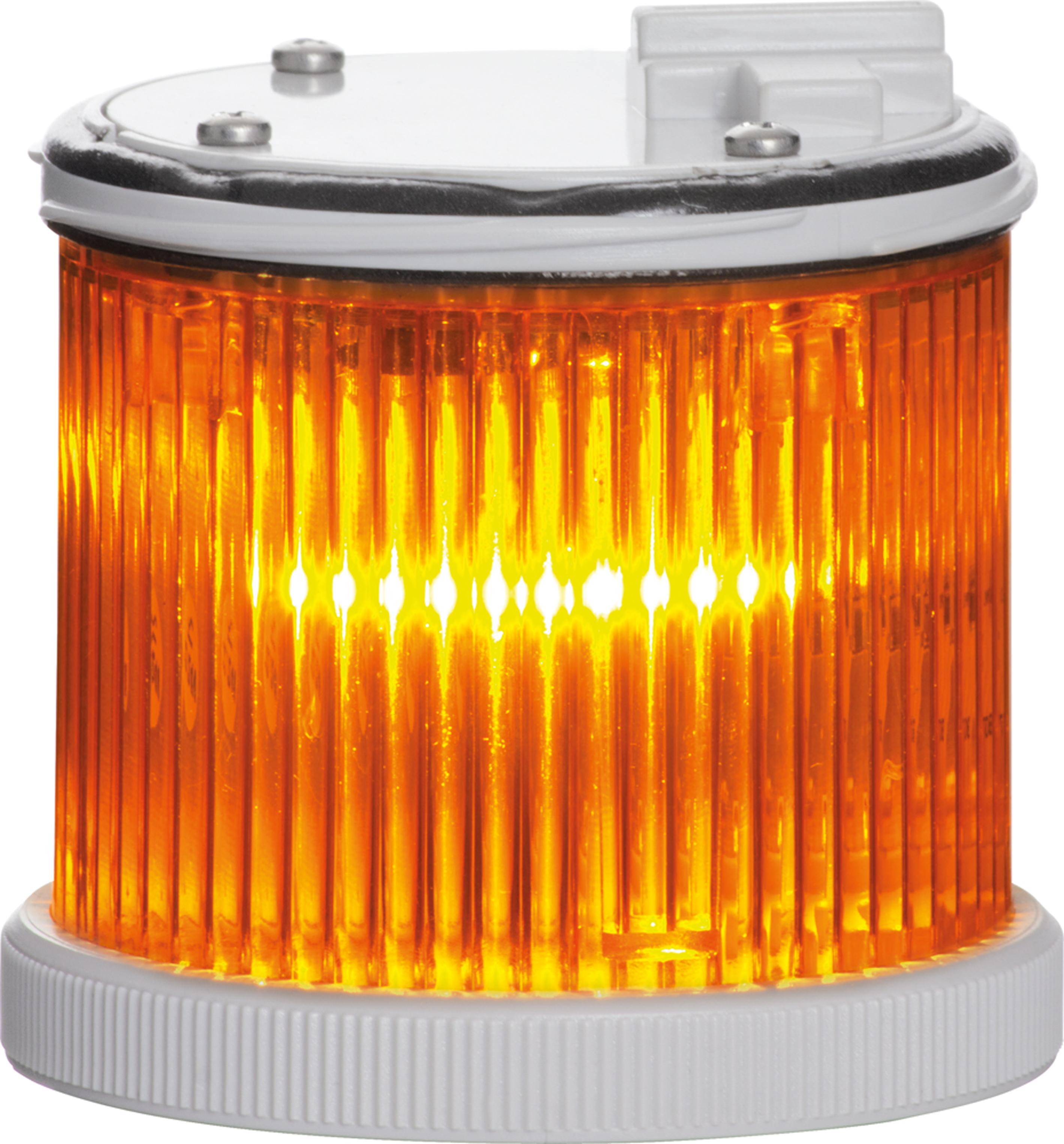 TWS S: élément extra lumineux orange - fixe/flash - lentille colorée - V12/24DAC