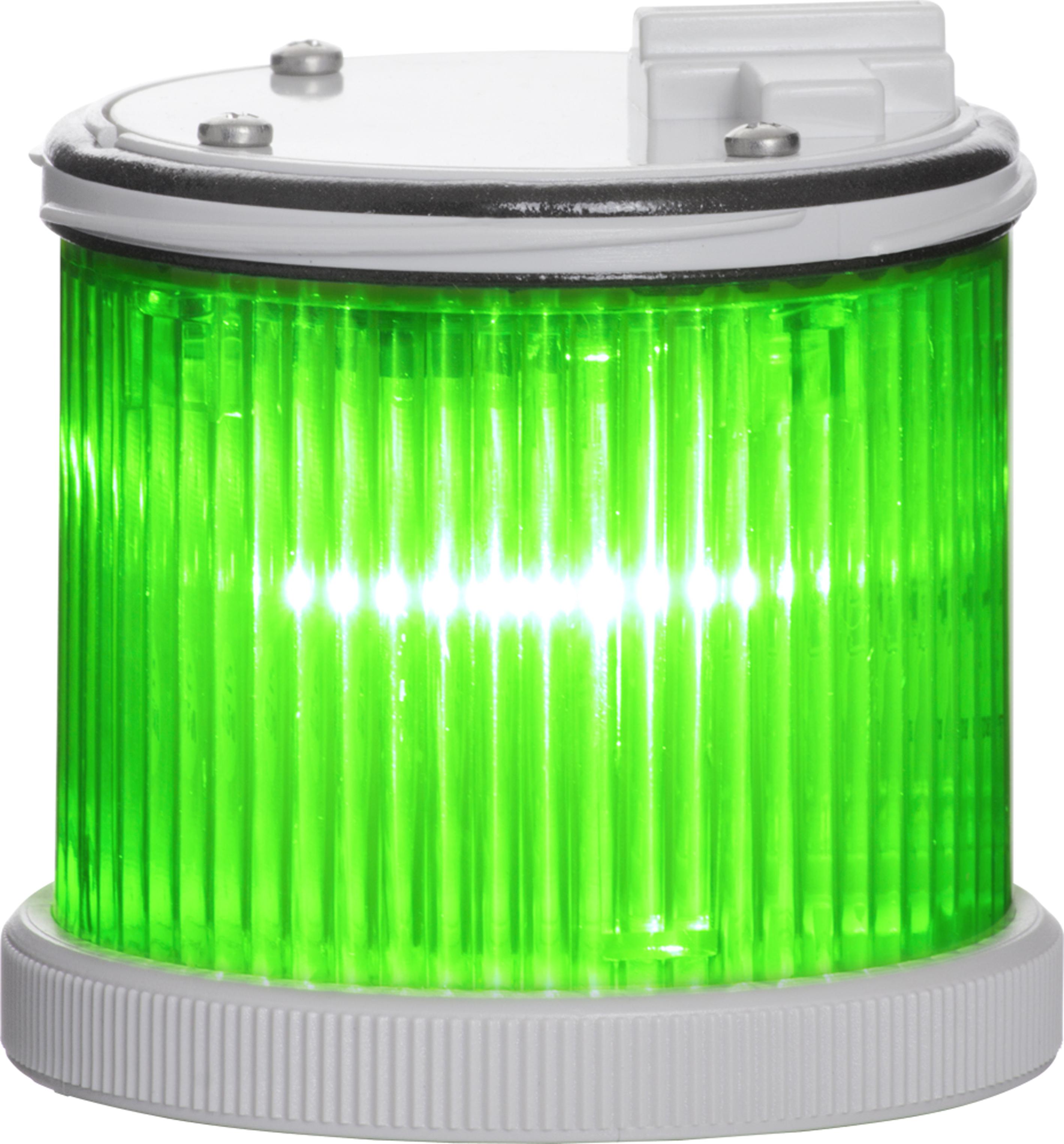 TWS S : élément extra lumineux vert - fixe/flash - lentille colorée - V12/24DAC