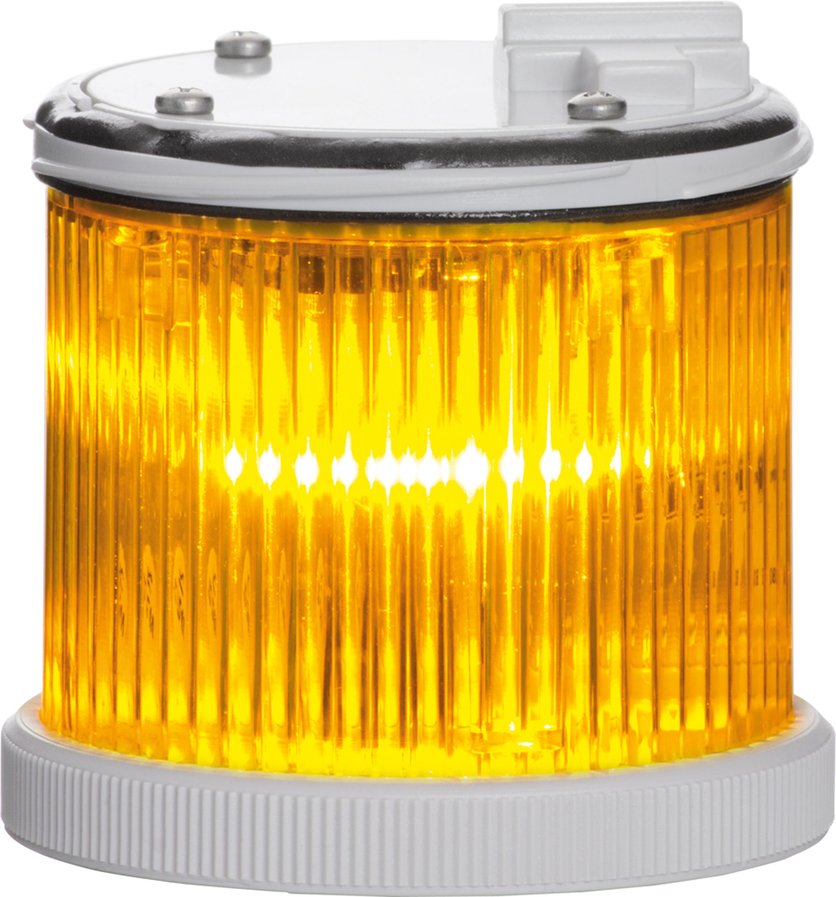 TWS S : élément extra lumineux jaune - fixe/flash - lentille colorée - V12/24DAC