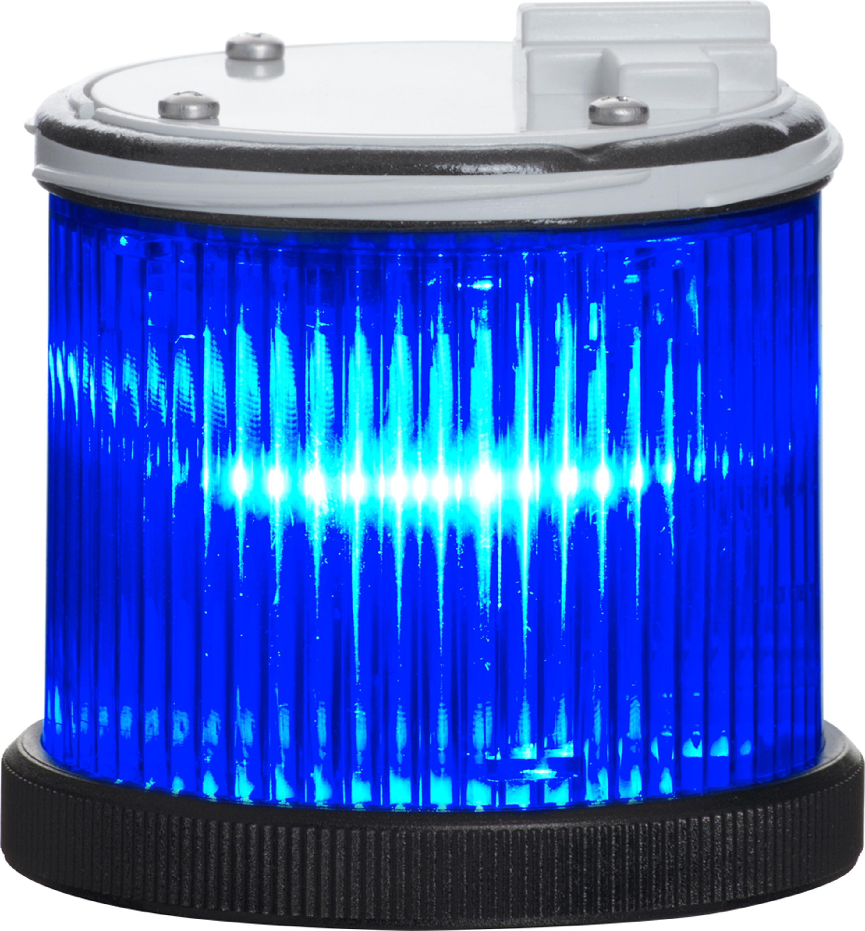 TWS S : élément extra lumineux bleu - fixe/flash - lentille colorée - V12/24DAC