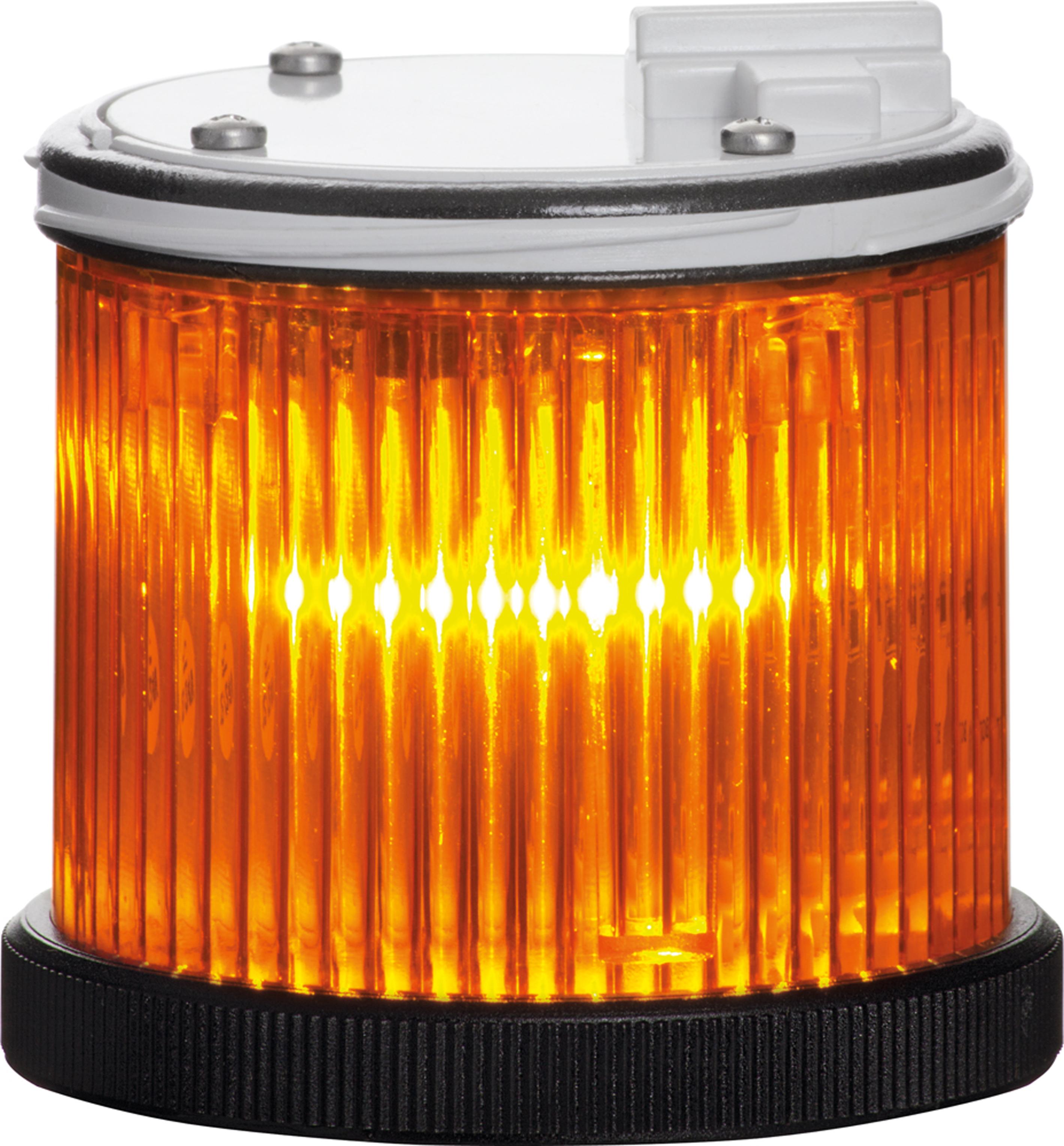 TWS S: élément extra lumineux orange - fixe/flash - lentille colorée - V12/24DAC