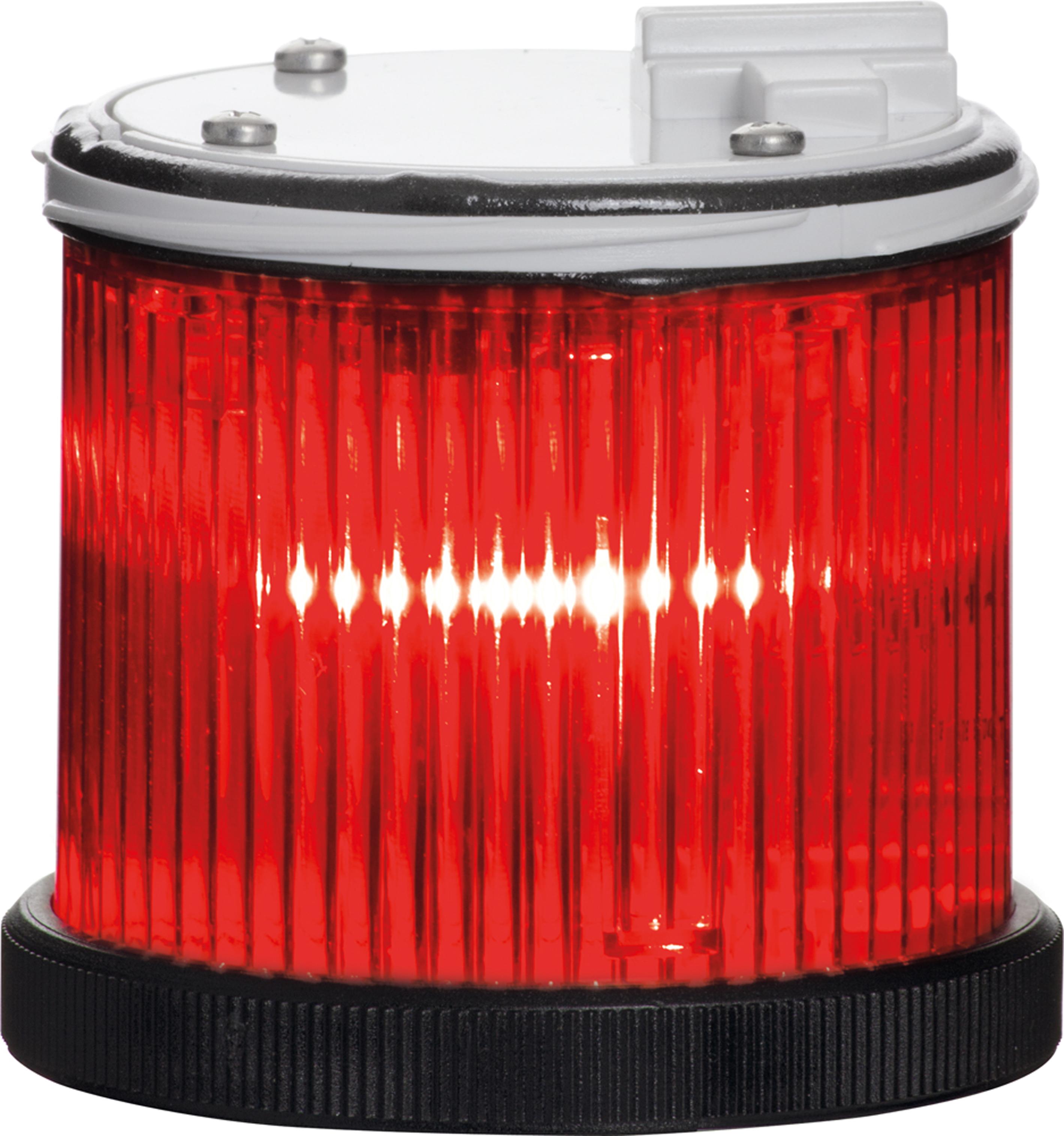 TWS S : élément extra lumineux rouge - fixe/flash - lentille colorée - V12/24DAC