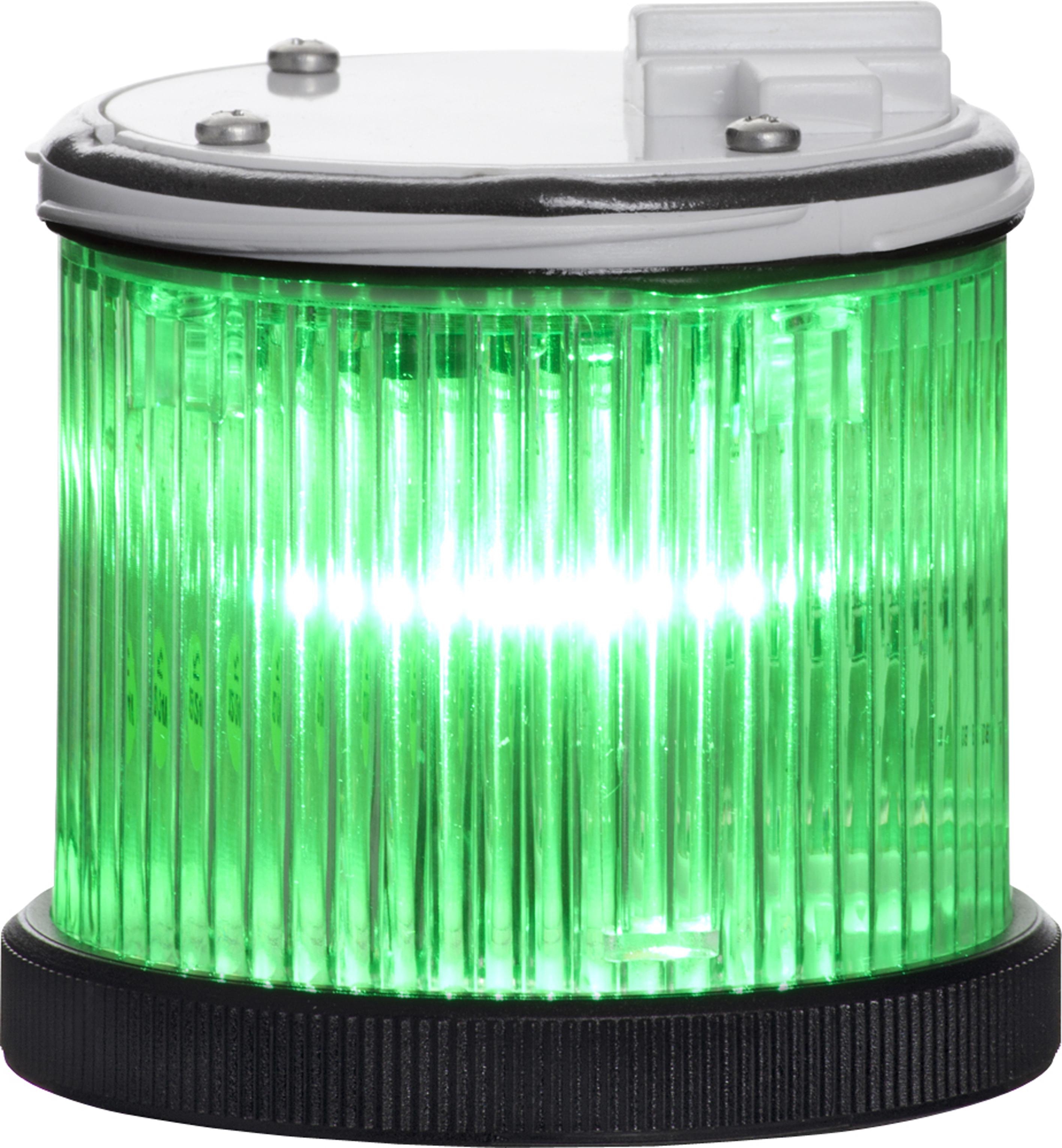 TWS S : élément extra lumineux vrt - fixe/flash - lent. transparente - V12/24DAC