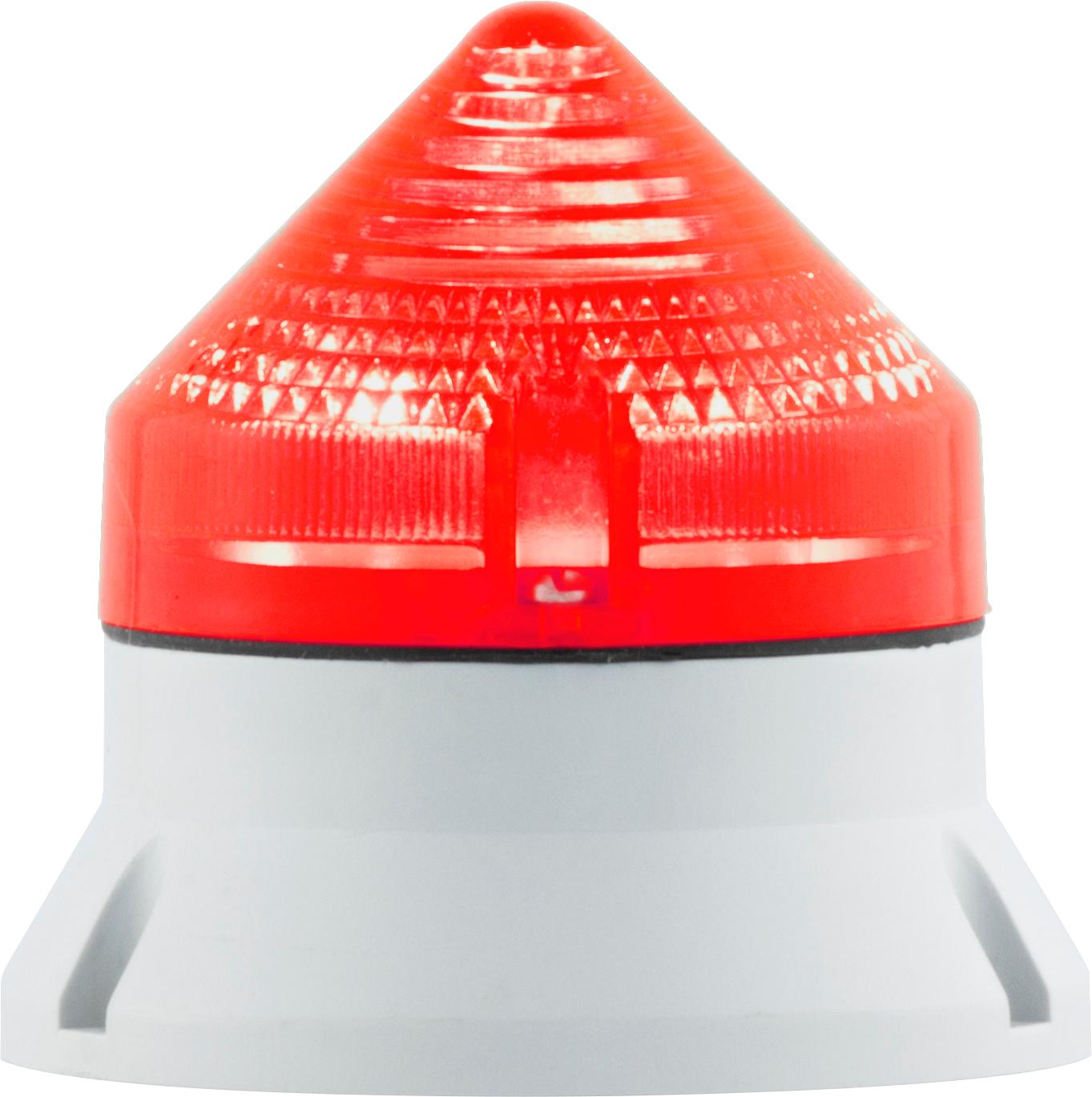 CTL600 STEADY rouge, feu fixe, IP54, 12/240ACDC, diamètre 60mm, base grise