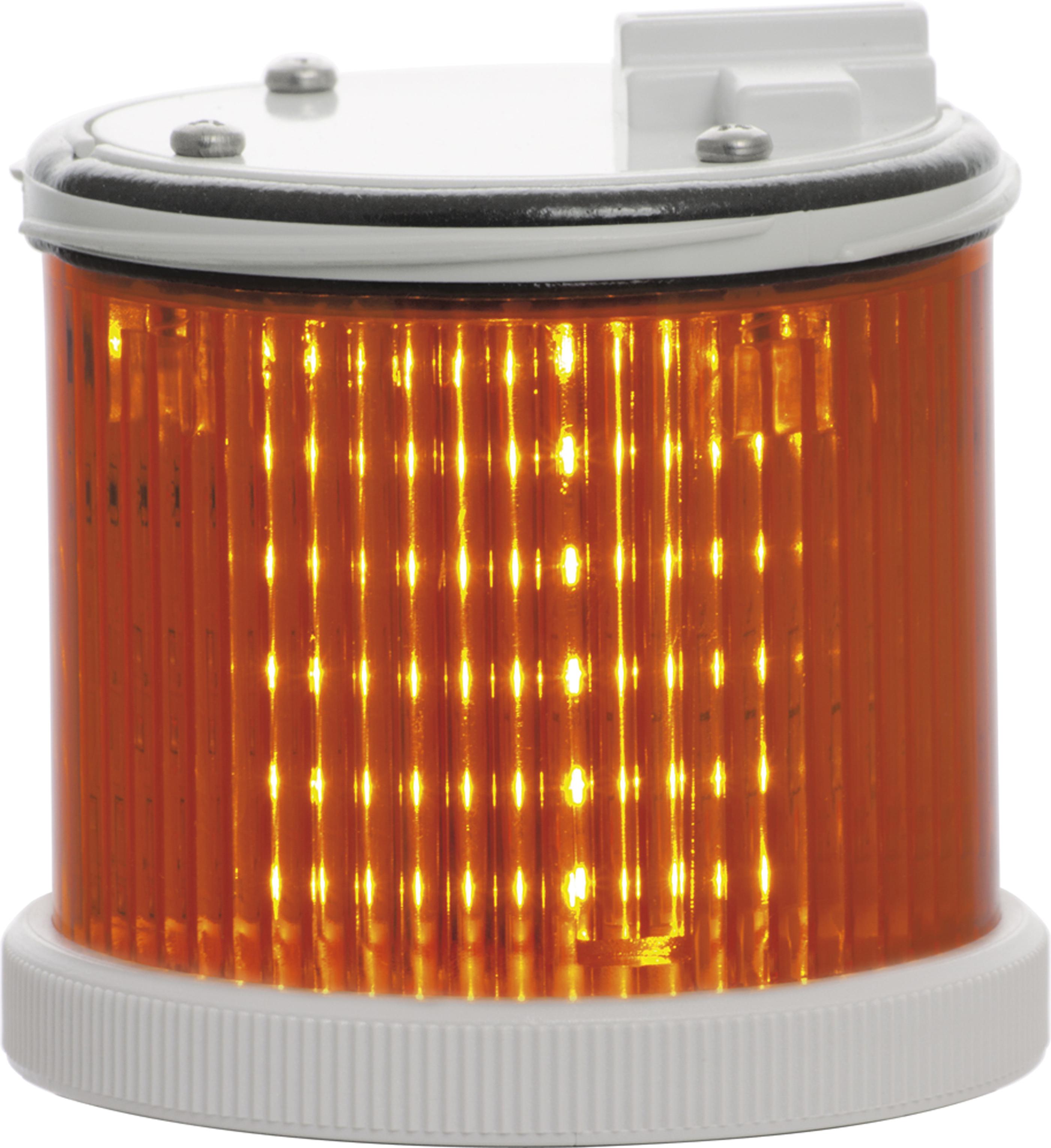 TWS LED : élément lumineux orange - lumière fixe - lentille colorée - V24ACDC