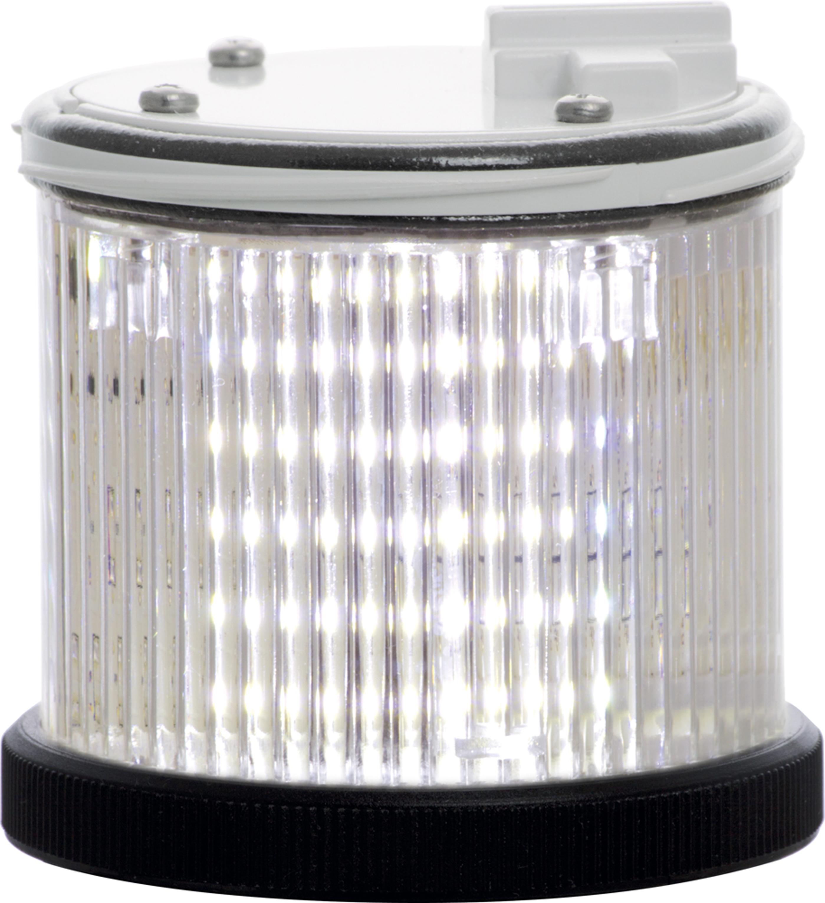 TWS LED : élément lumineux blanc - lumière fixe - lentille colorée - V24ACDC