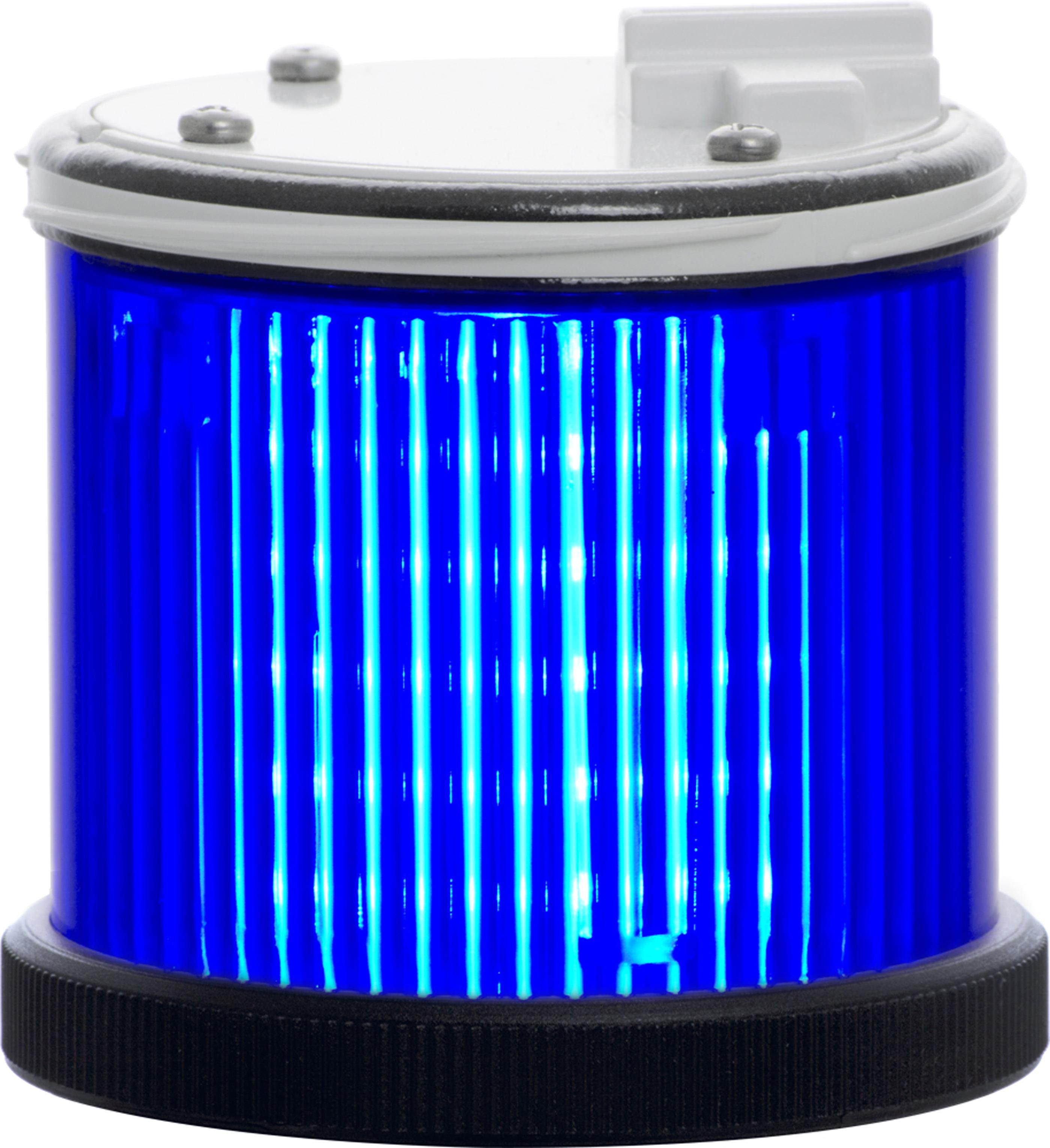 TWS LED : élément lumineux bleu - lumière fixe - lentille colorée - V110AC