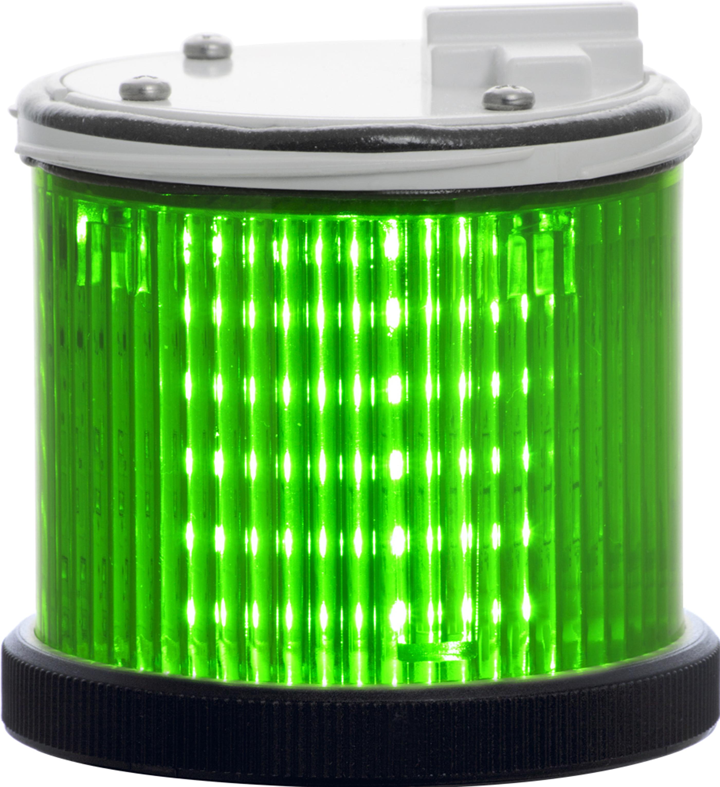 TWS LED : élément lumineux vert - lumière fixe - lentille colorée - V110AC