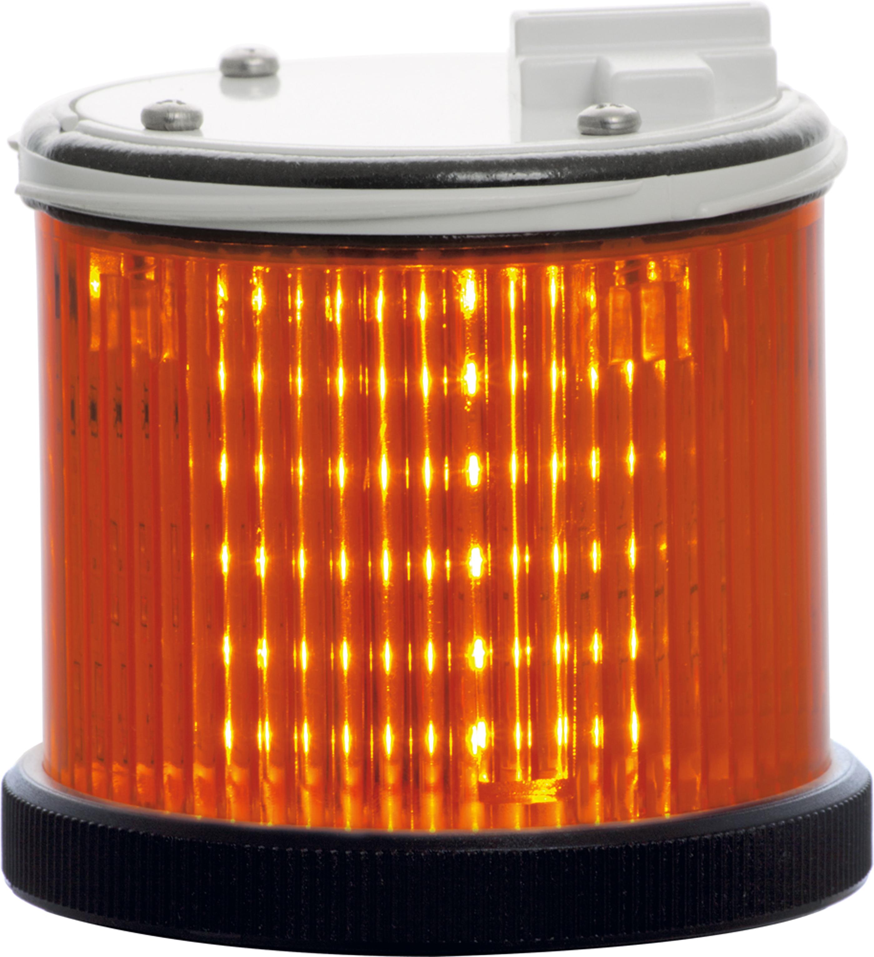 TWS LED : élément lumineux orange - lumière fixe - lentille colorée - V240AC