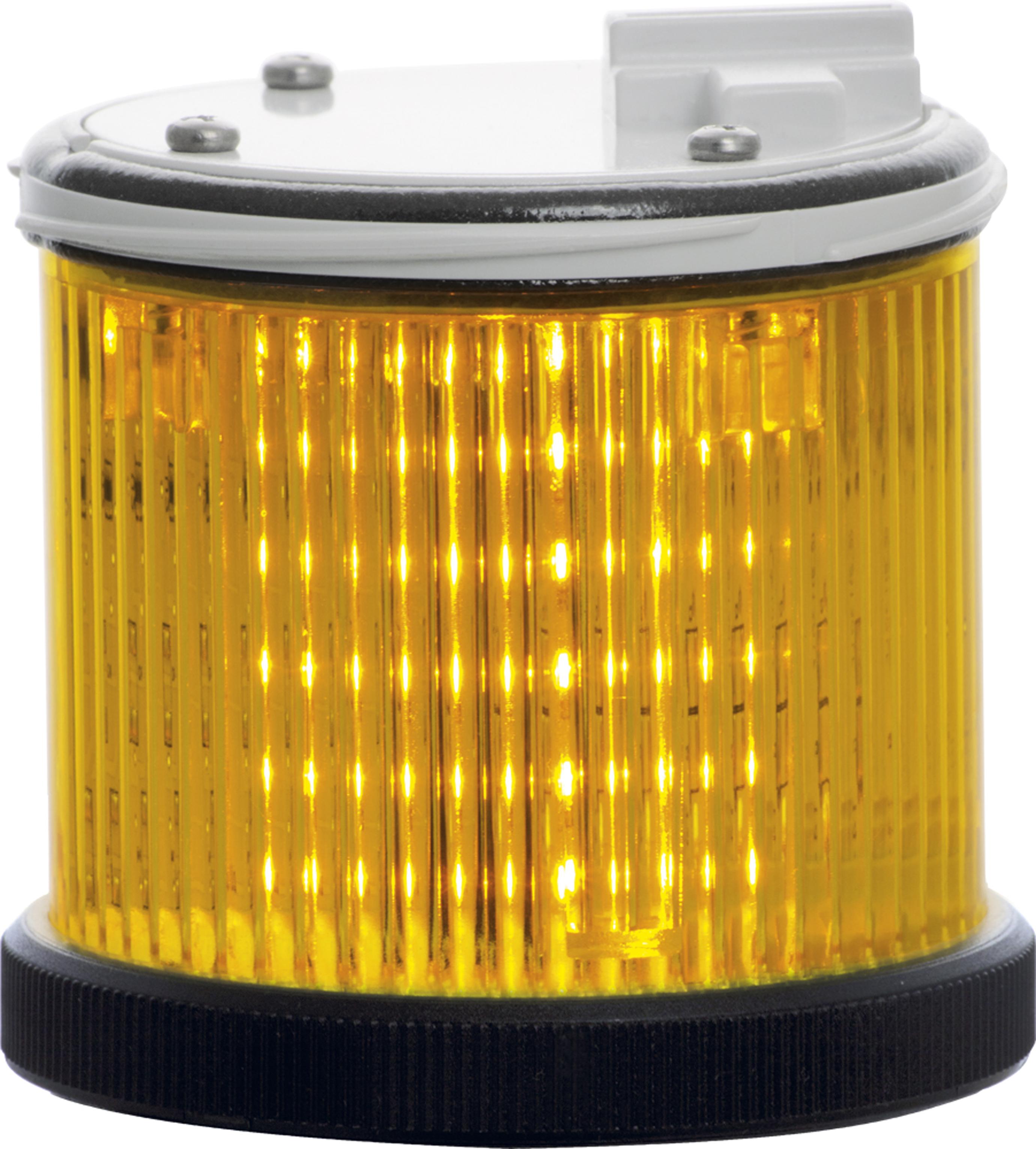 TWS LED : élément lumineux jau - fixe/flash - lentille colorée - V240AC - noir